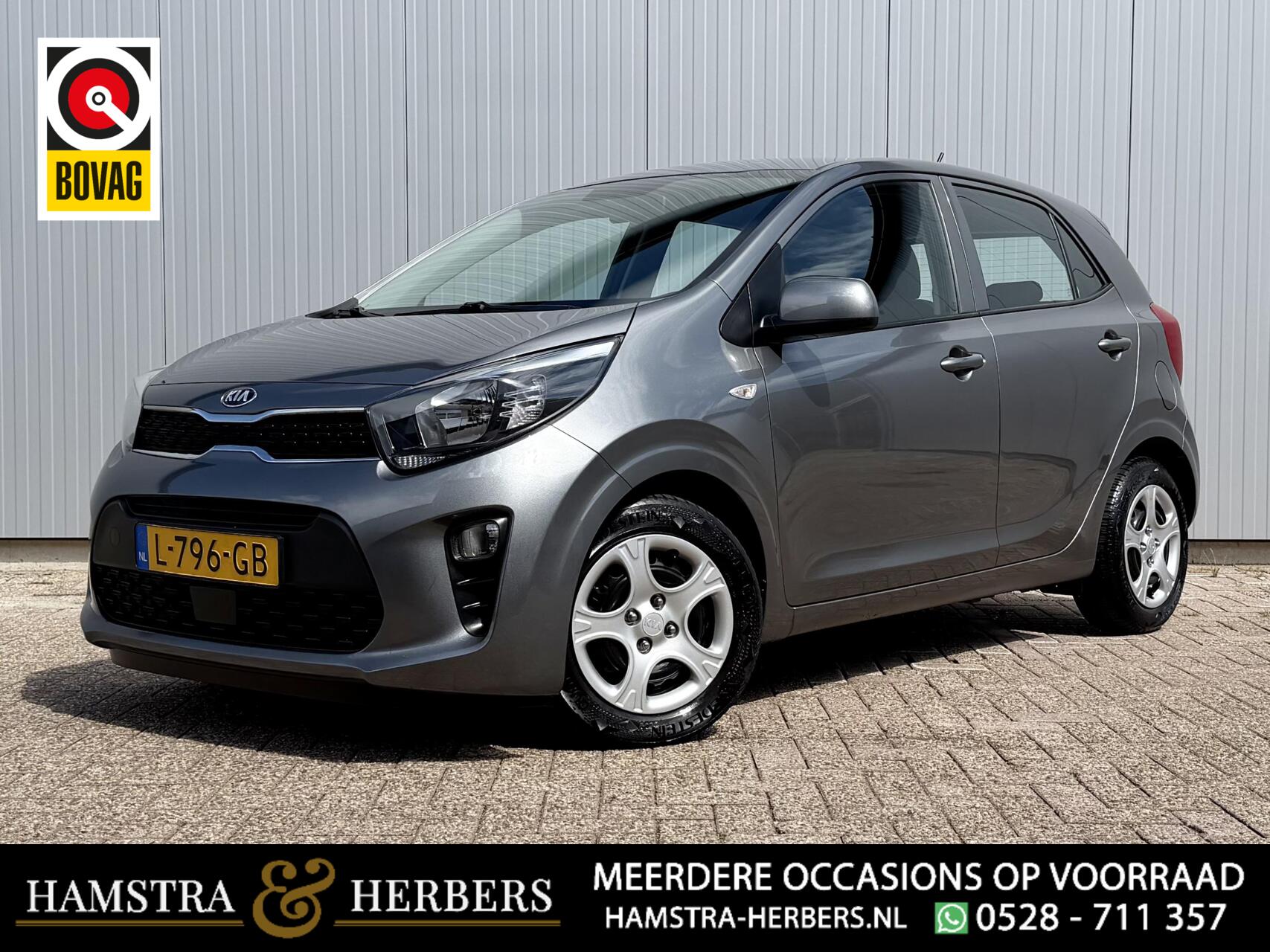 Kia Picanto 1.0 DPi ComfortLine antraciet 2021 - voorkant