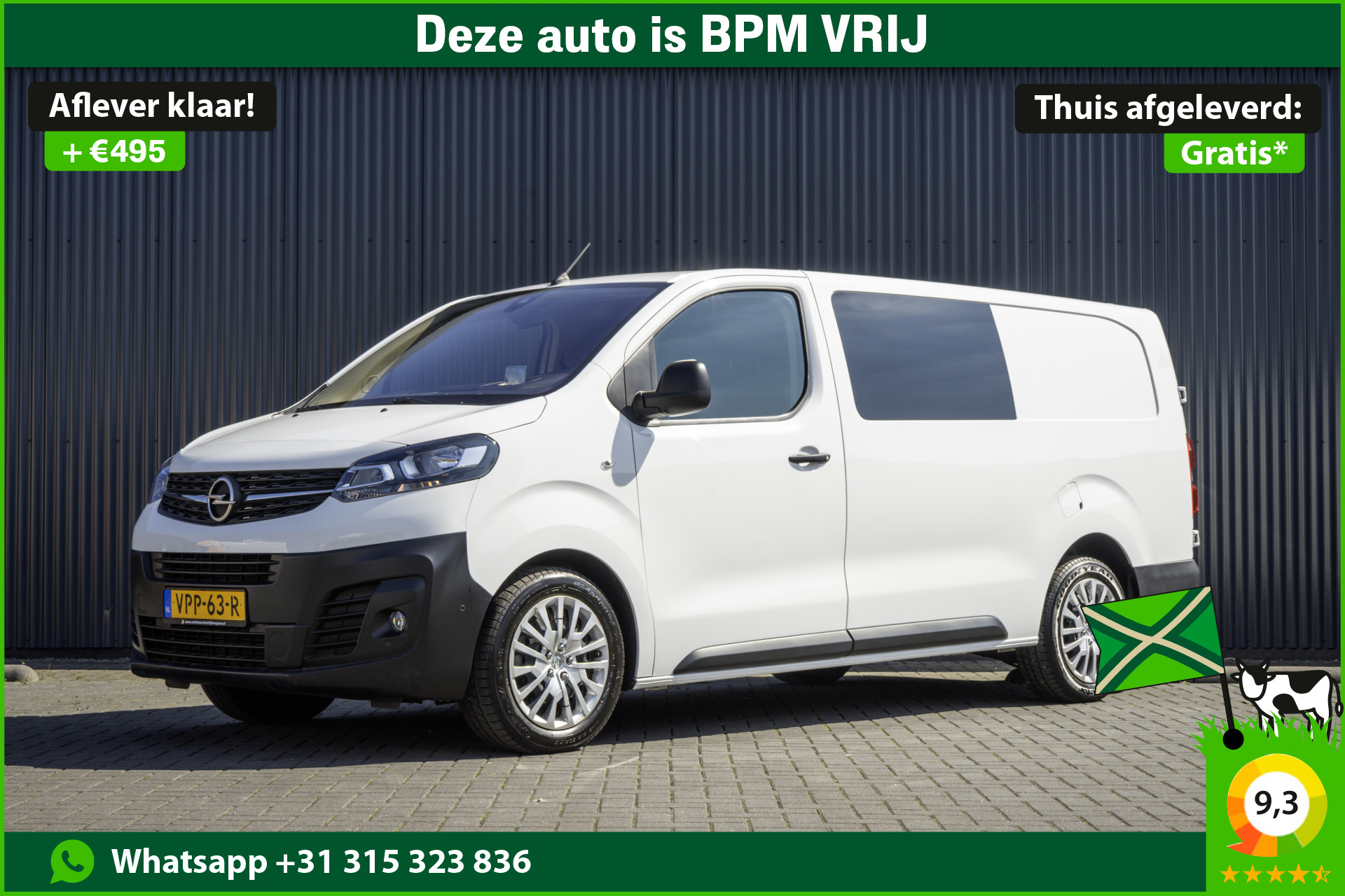 Opel Vivaro **2.0 CDTI L3H1 | 145 PK | Automaat | 6-Zits | Head-up Display | CarPlay | Navigatie | Cruise | Camera |  Airco | Euro 6** 2022 - voorkant