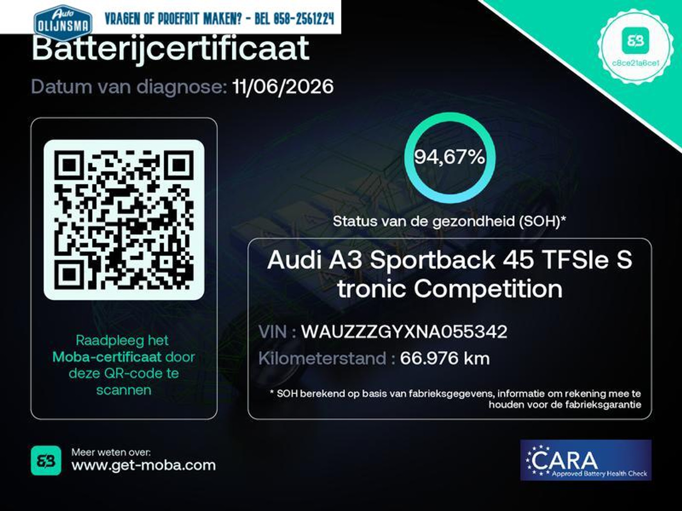 Foto van Audi A3 Sportback