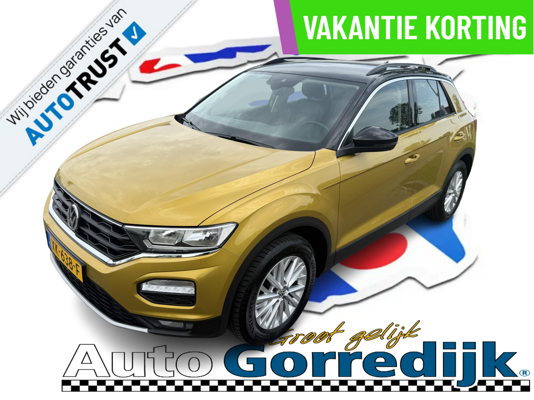 Volkswagen T-roc 1.5 TSI Style LEER,NAVI,ADAPTIEVE CRUISE,TREKHAAK 2019 - voorkant