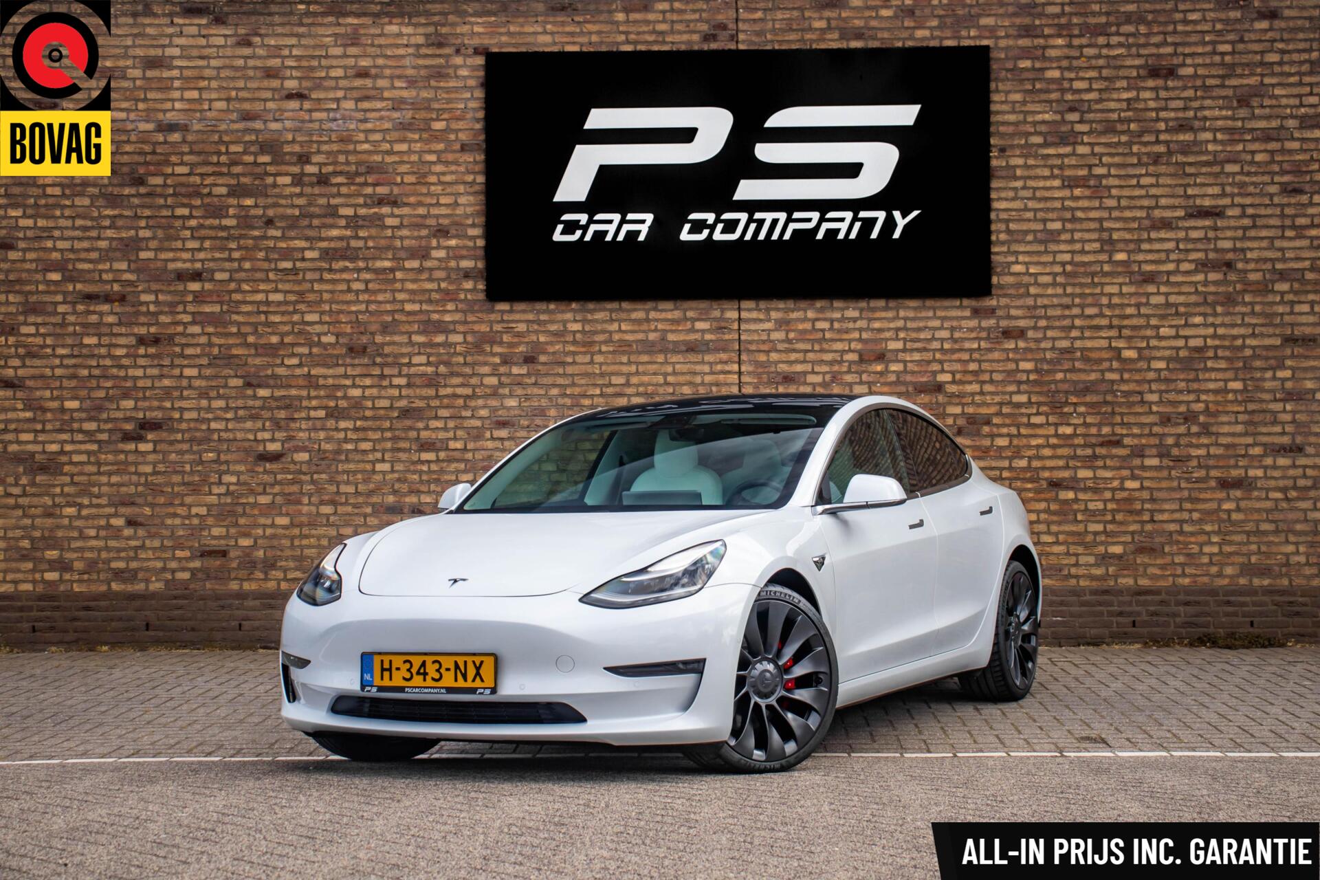 Tesla Model 3 Long Range AWD 75 kWh, NAP, Leder, Pano, ACC 2020 - voorkant