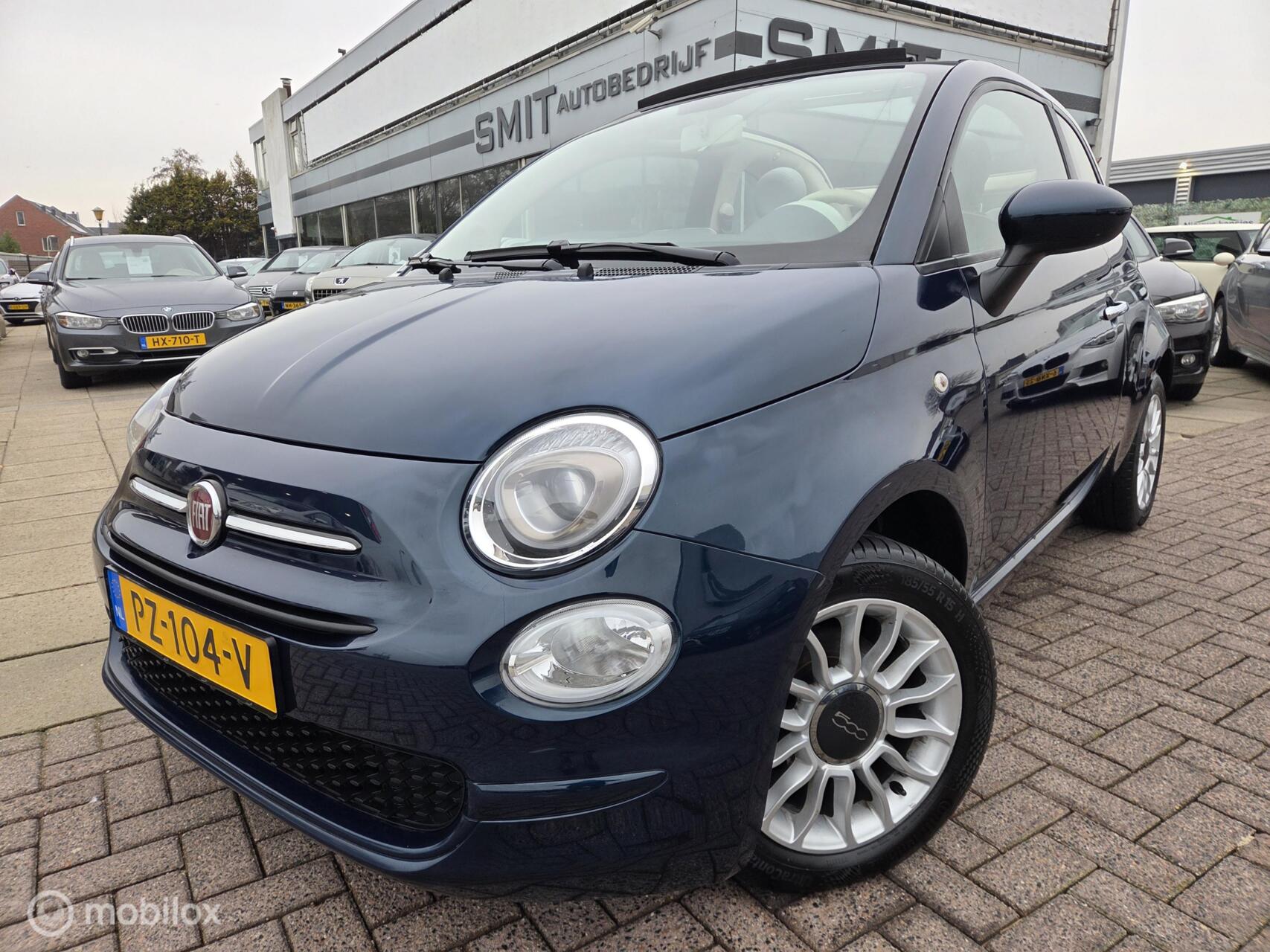 Fiat Fiat 500 abrio 1.2 Popstar AC/CC/LED/NLAuto 2017 - voorkant