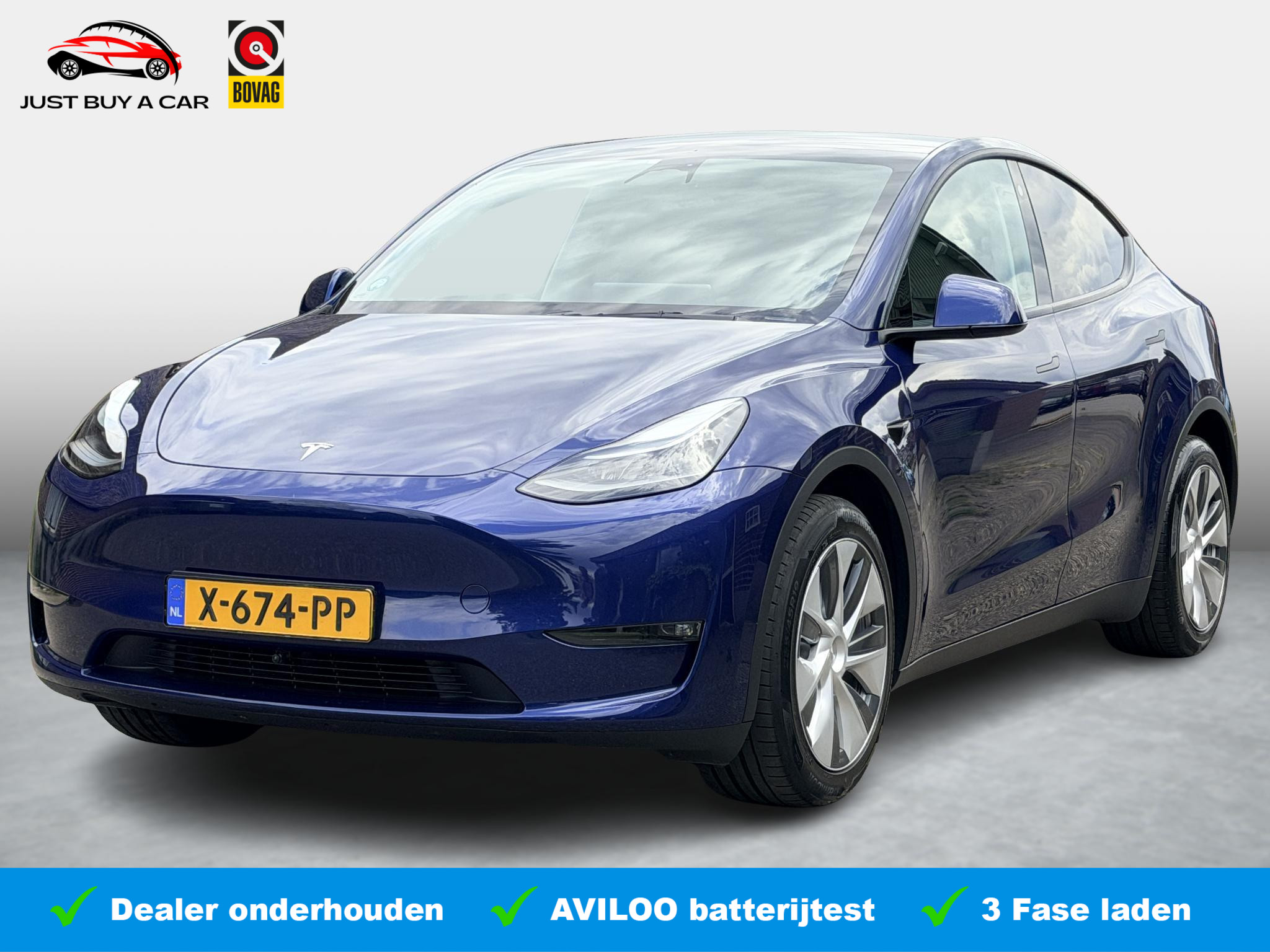 Tesla Model Y Long Range AWD 75 kWh 2024 - voorkant