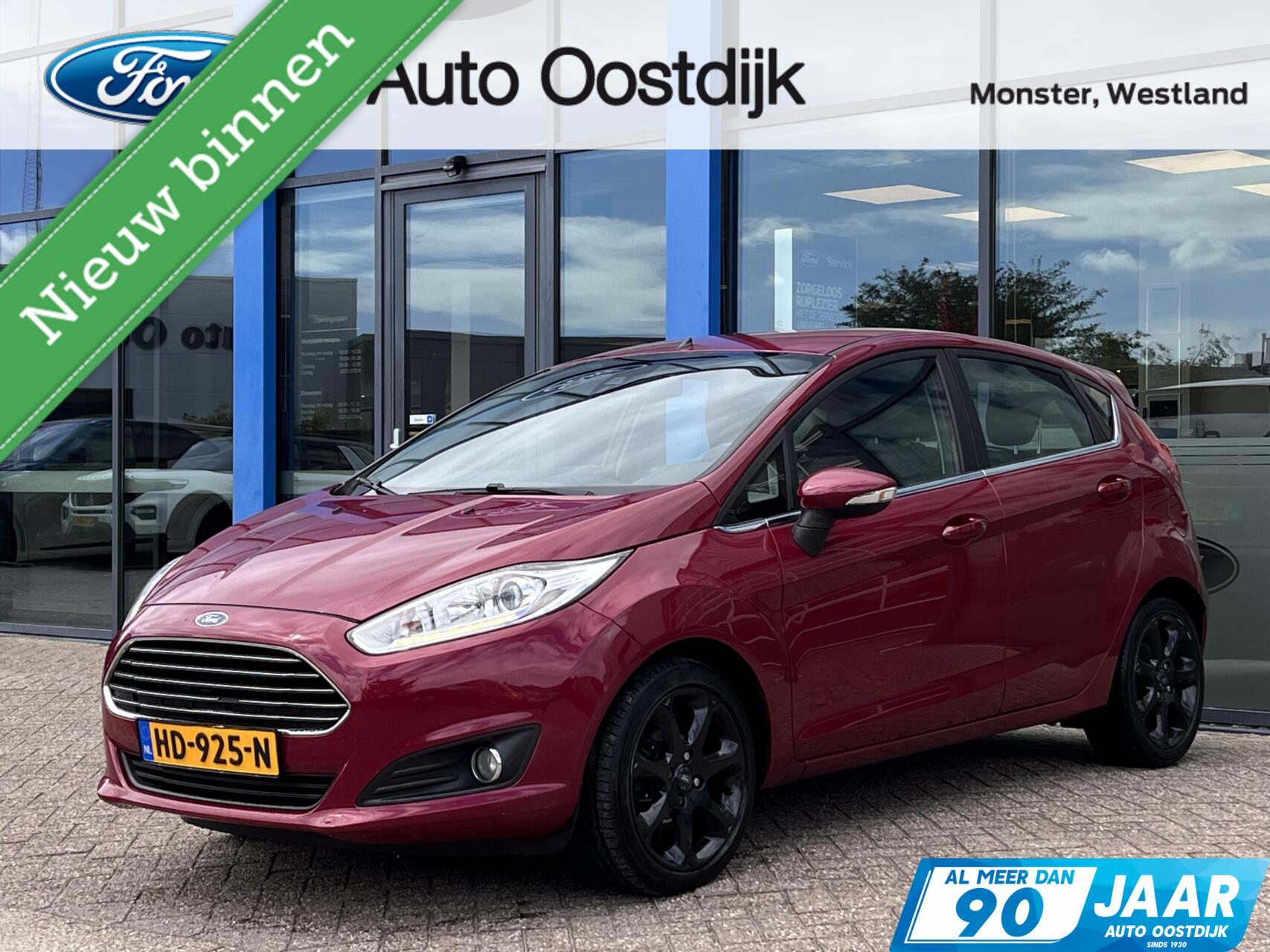 Ford Fiesta 1.0 EcoBoost Titanium 125PK DISTRIBUTIERIEM=VERVANGEN!! Voorruitverwarming Stoelverwarming Climate Navi Parkeersensoren 16" Velgen *Dealer Onderhouden* 2013 - voorkant
