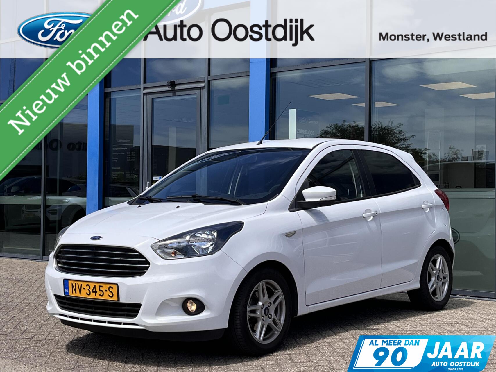 Ford Ka+ 1.2 Trend Ultimate 86PK Cruise Control Airco Parkeersensoren Bleutooth Airco Dealer Onderhouden *1ste eigenaar* 2017 - voorkant
