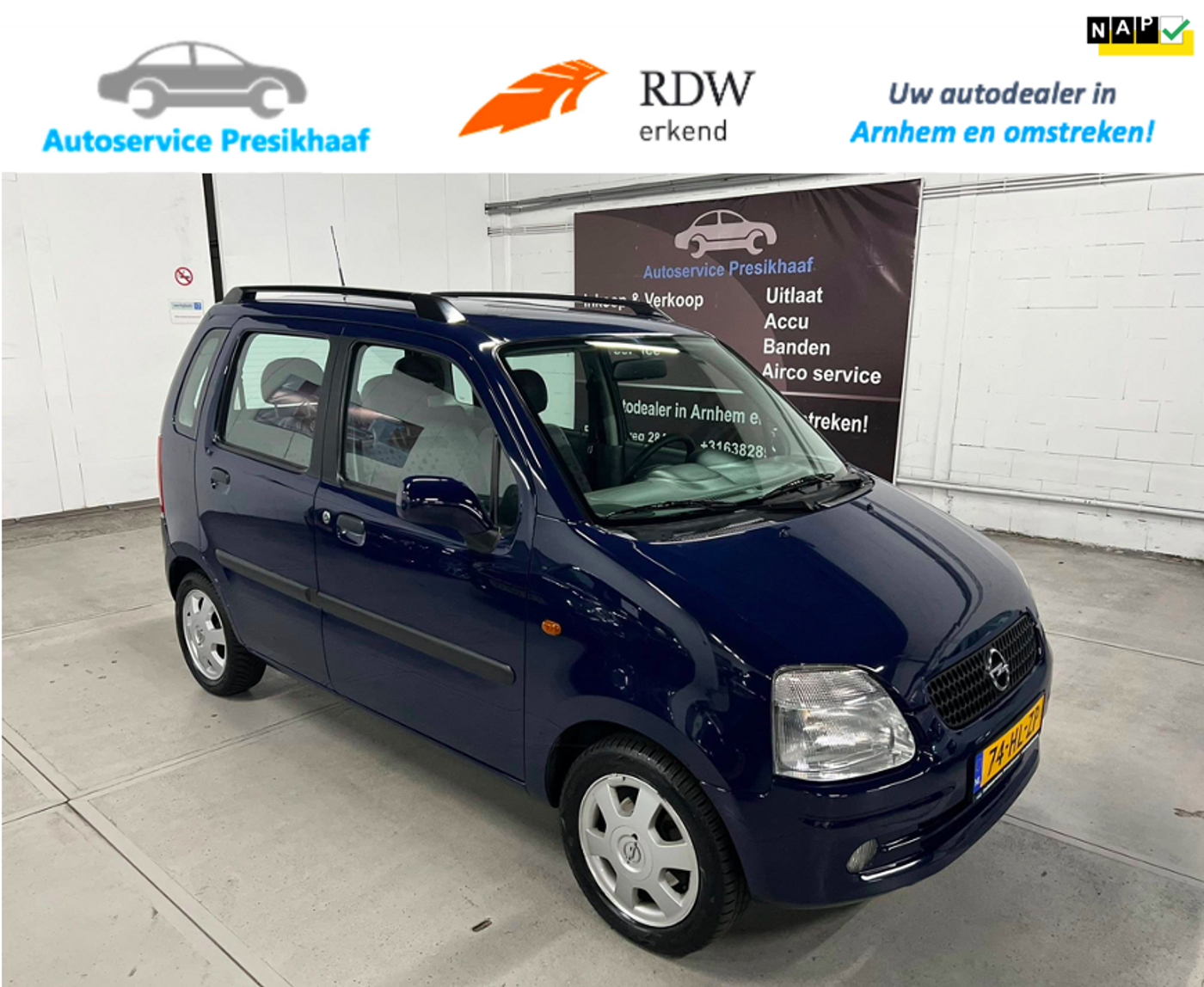 Opel Agila 1.2-16V Elegance LM VELGEN / NAP / ELEK. RAMEN 2001 - voorkant