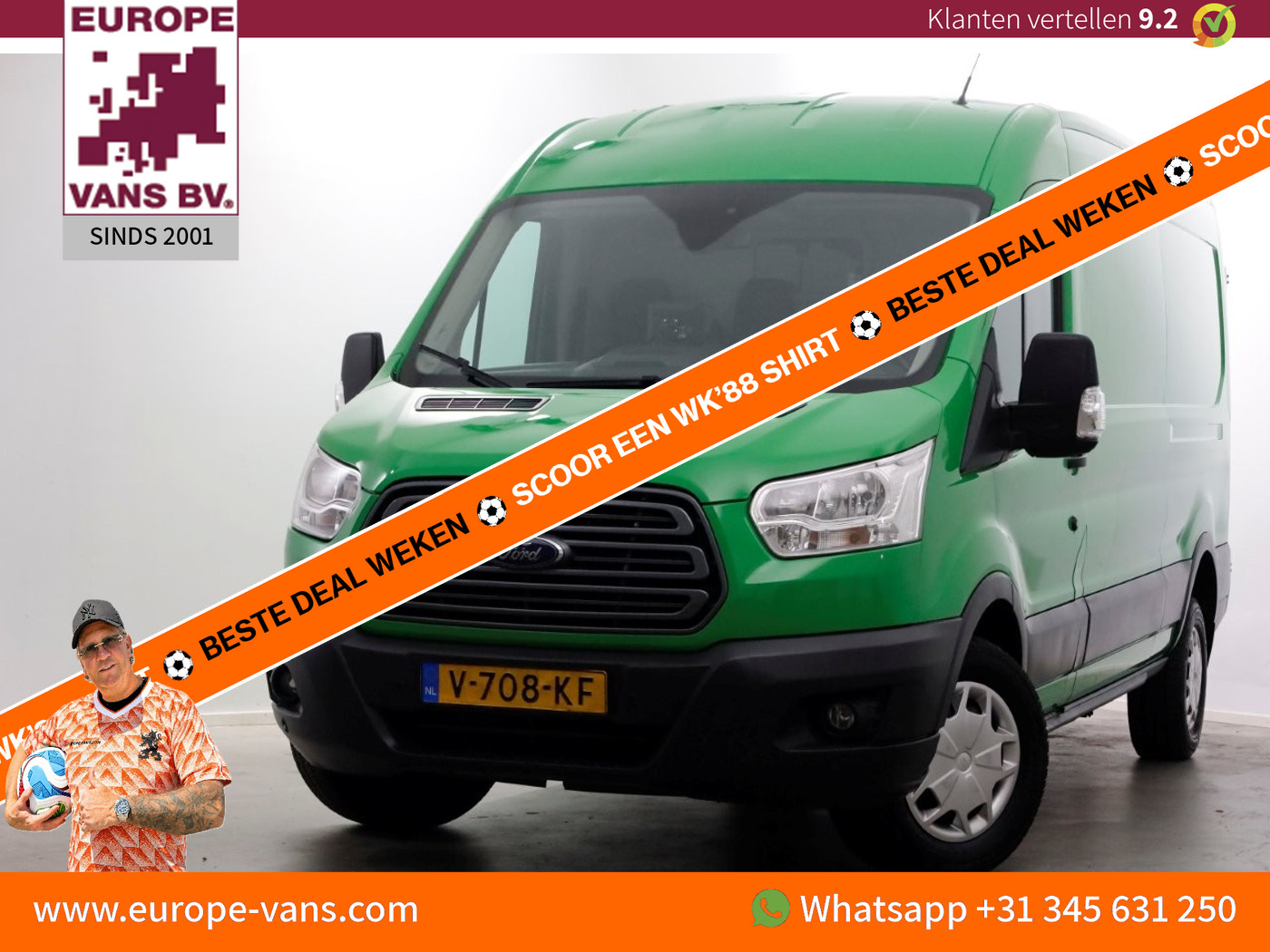 Ford Transit 350 2.0 TDCI L3H2 Tr 2017 - voorkant