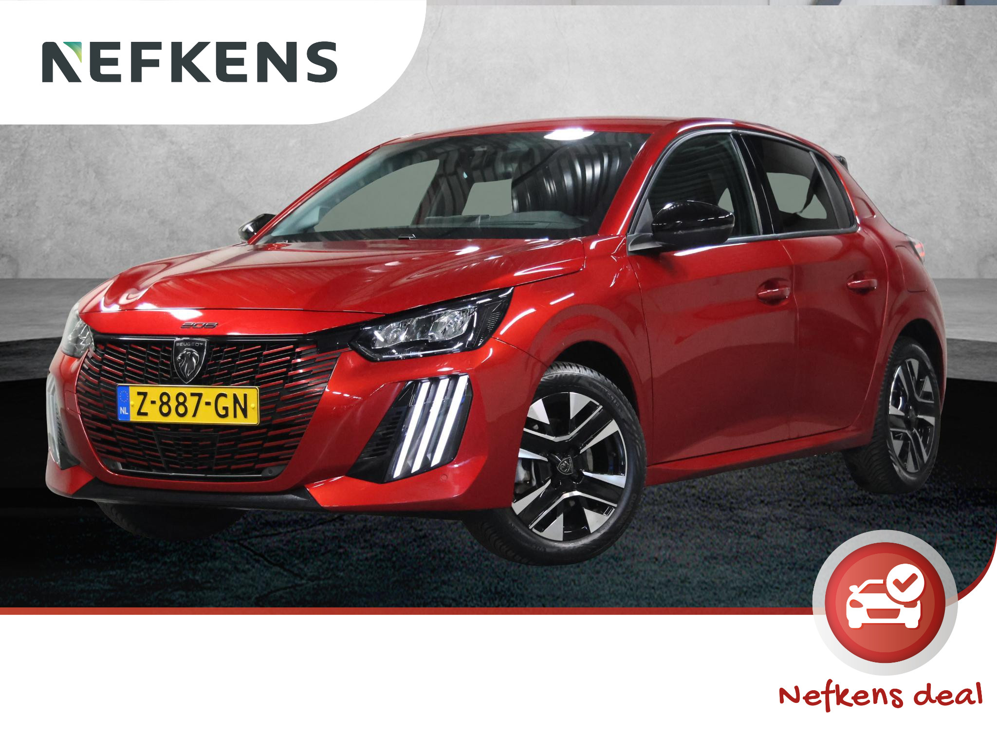Peugeot 208 Hybrid 100PK e-DCS6 Allure 2024 - voorkant