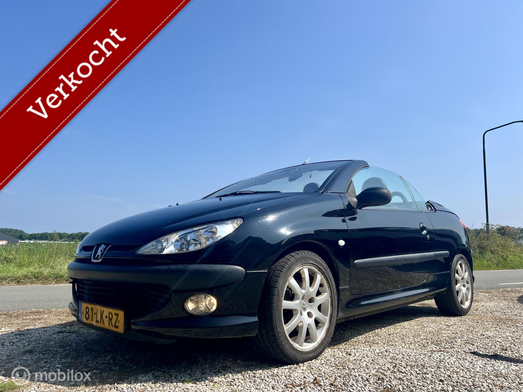 Peugeot 206 CC 2.0-16V Roland Garros, BJ 2003, Leer, Airco 2003 - voorkant