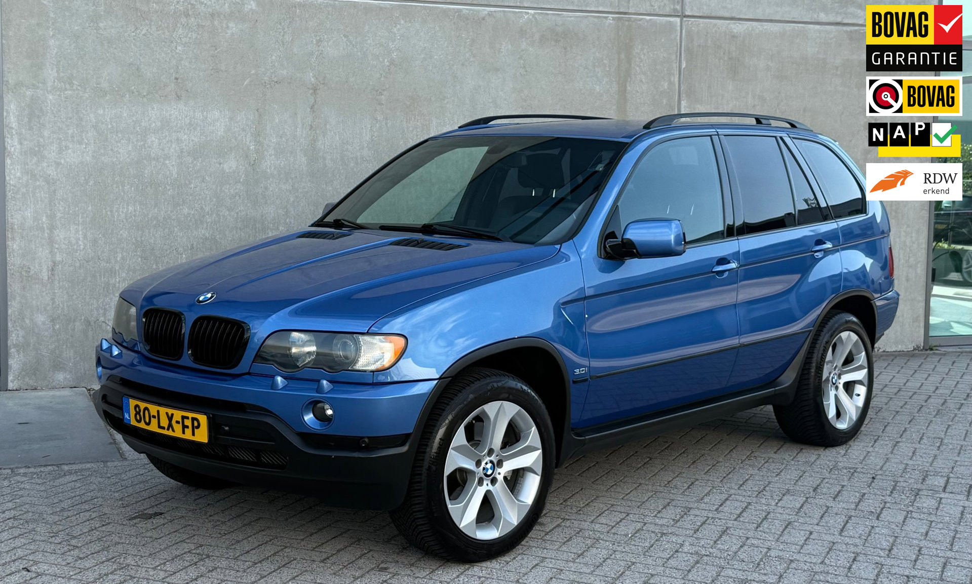 BMW X Reihe 3.0 I AUT 2003 Blauw NAP|APK|VOL OPTIE 2003 - voorkant