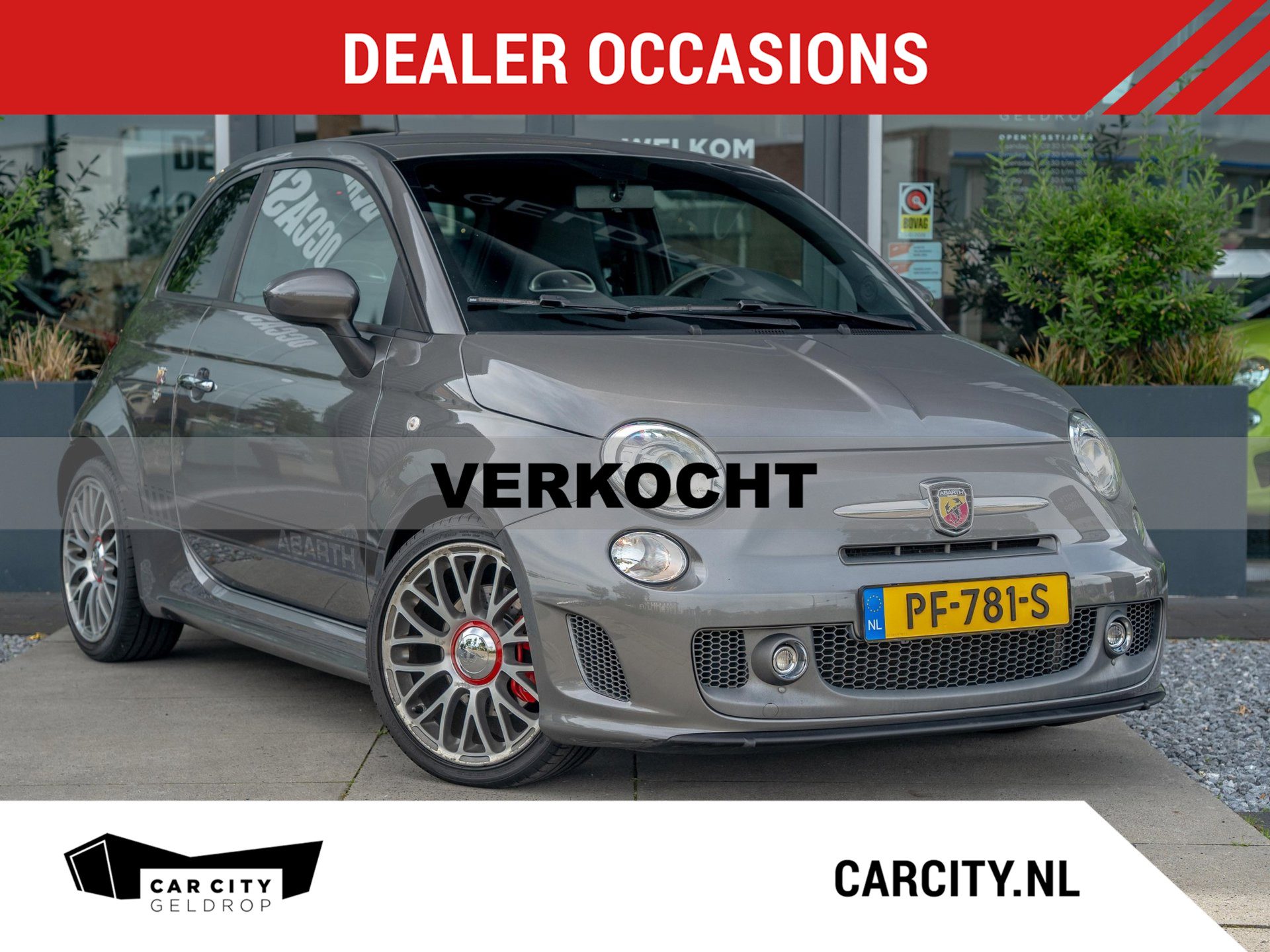 Fiat Abarth 500 1.4 T-jet 160PK Turismo / Xenon / Leder / Parkeersensoren / BMC Airfilter 2016 - voorkant