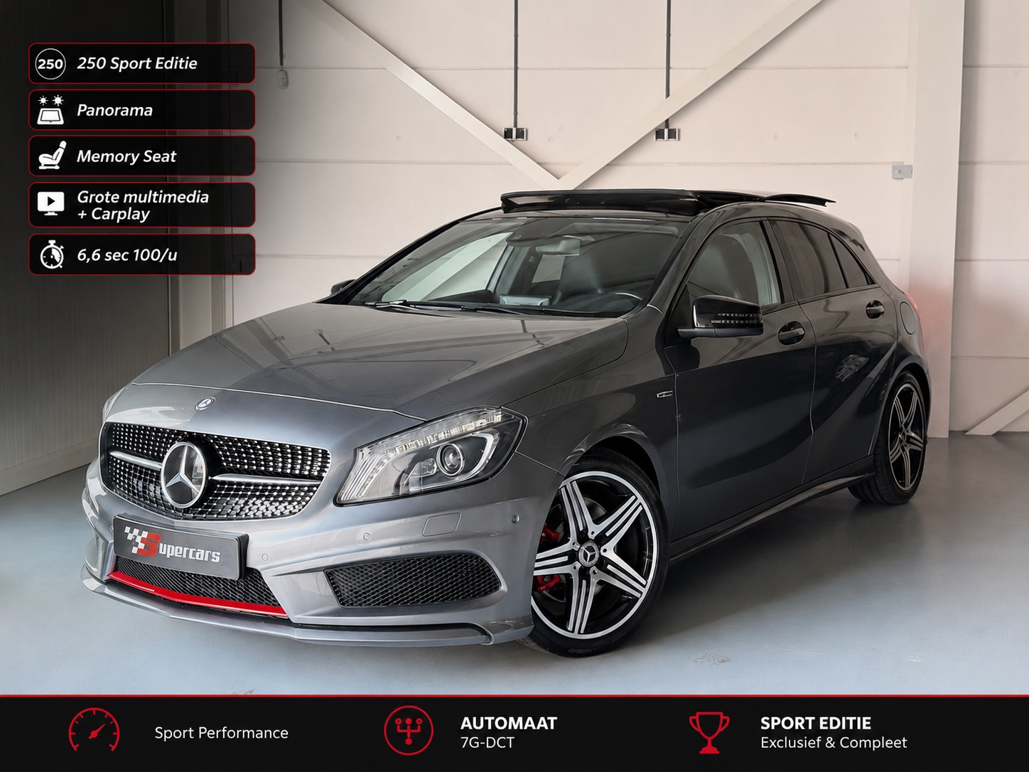 Mercedes-Benz A 250 250 Sport Ambition - FULL OPTIE - AMG Pakket - PANO - Carplay - Stoelvv. - 2014 - voorkant
