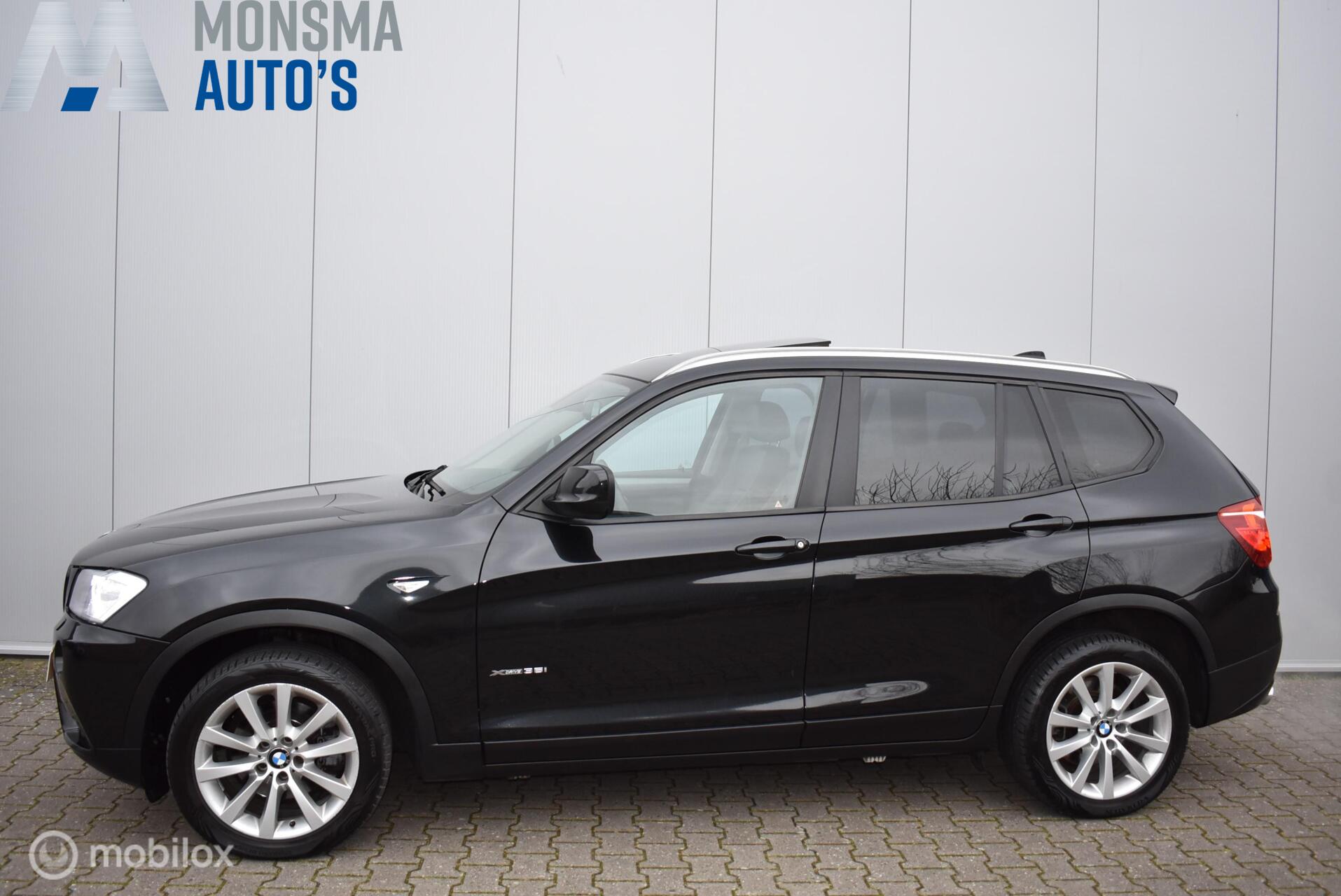 BMW X3 Xdrive35i xDrive35i High Exe Sapphirschwarz Pano Leder Sportstoel Memory Xenon Elek. trekhaak 2011 - voorkant