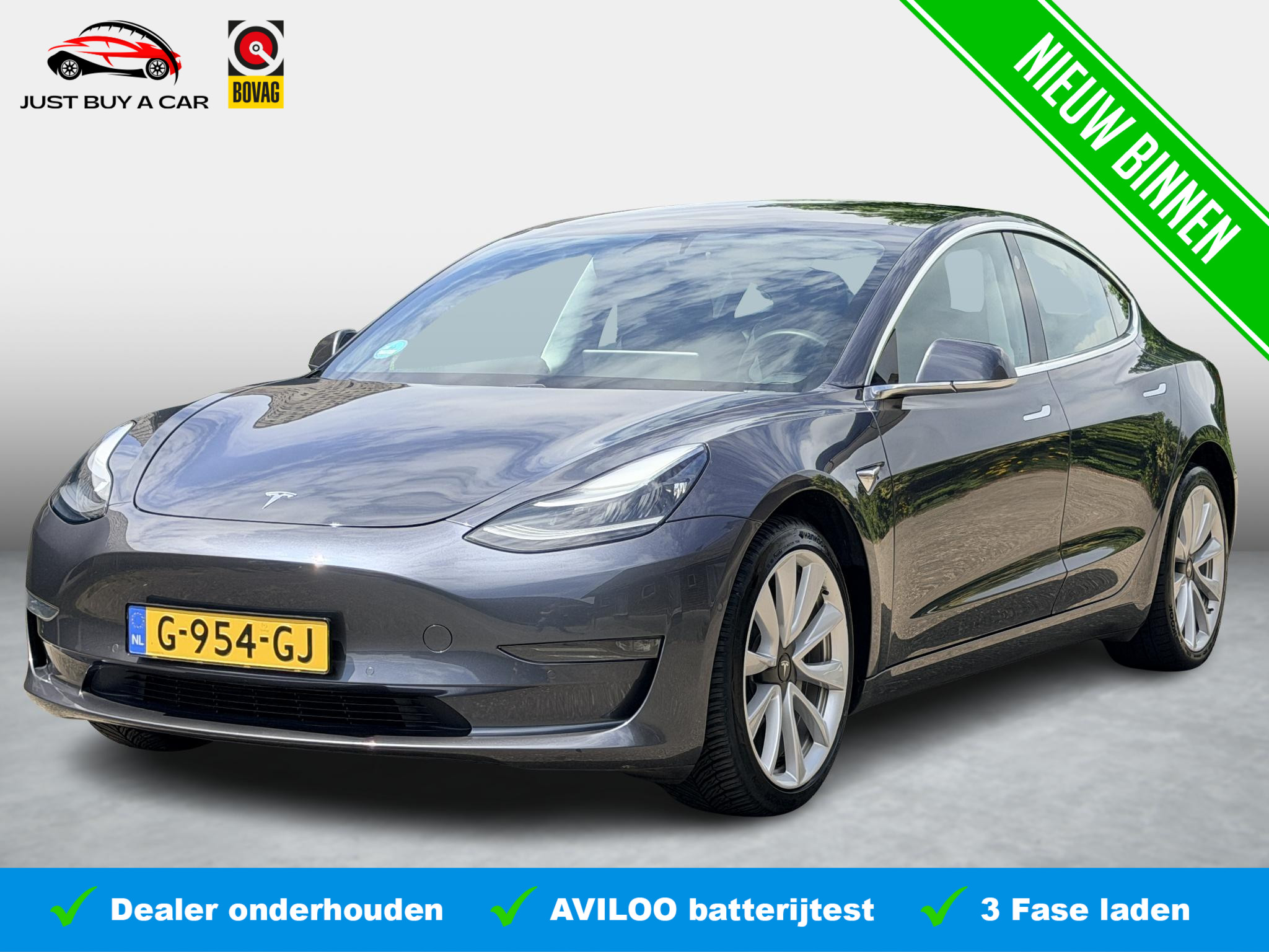 Tesla Model 3 Long Range AWD 75 kWh 2019 - voorkant