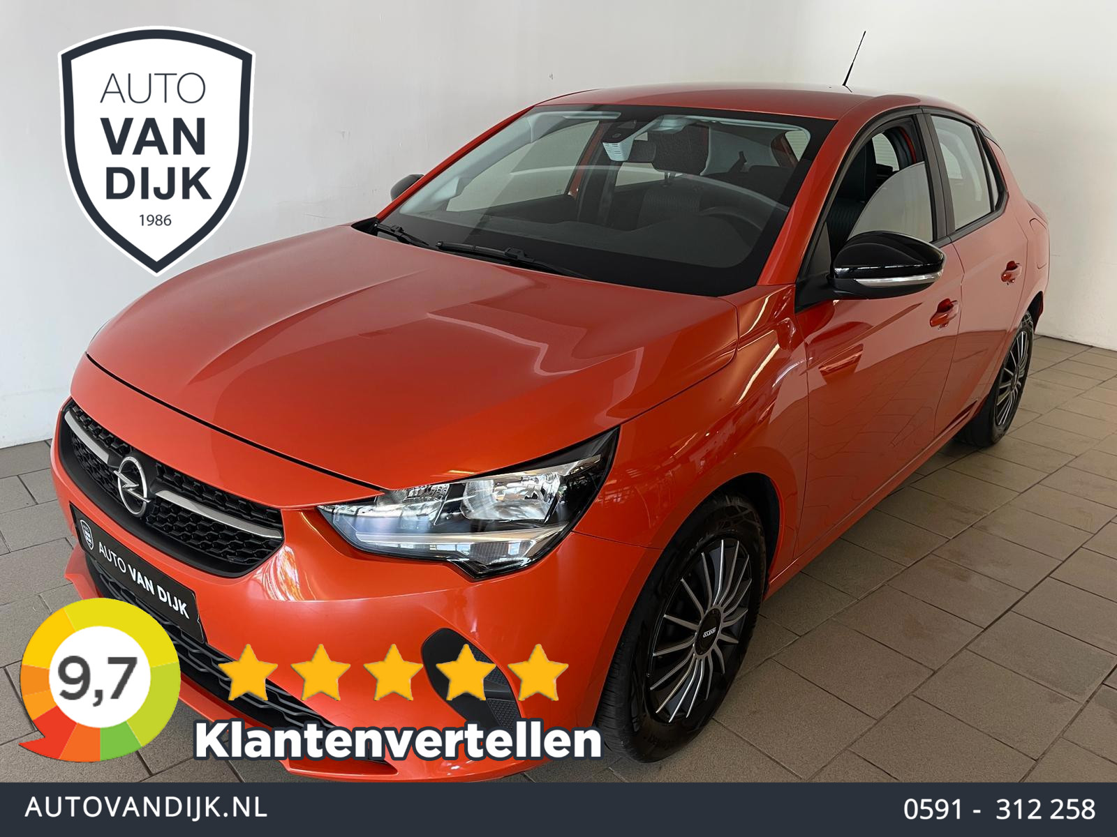 Opel Corsa 1.2 Edition AIRCO NAVI CRUISE BLUETOOTH MET LAK 5DRS ELEK RAMEN CENT VERG ZEER NETTE AUTO 2020 - voorkant