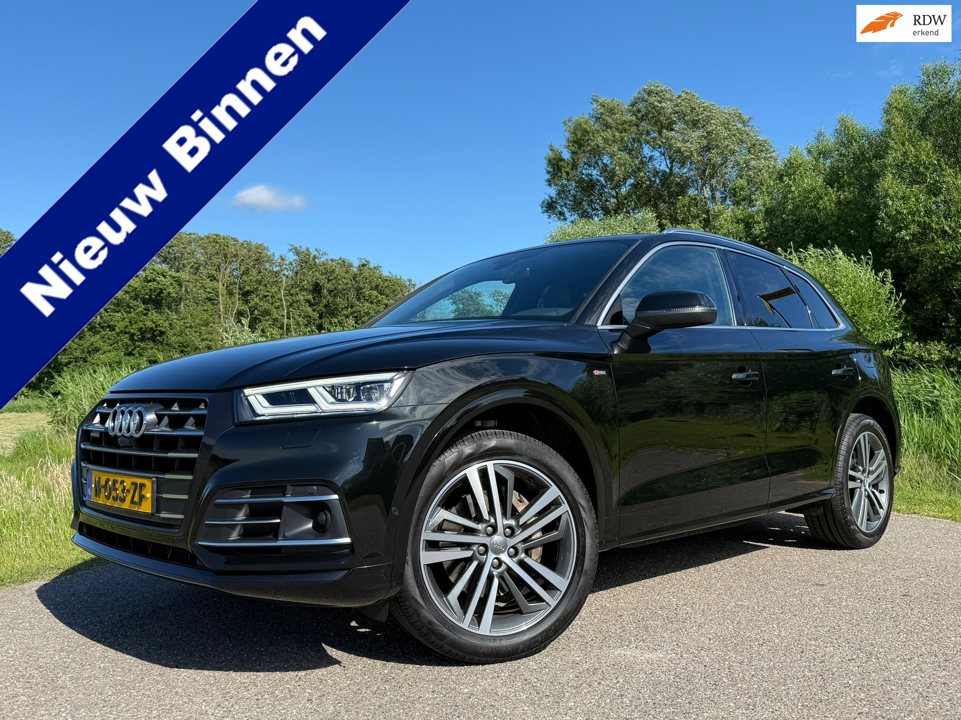Audi Q5 55 TFSI e quattro Competition Automaat / 3x S-Line / B&O / 360 Camera / 20" Velgen / Apple CarPlay-Android / PDC / LED 2020 - voorkant
