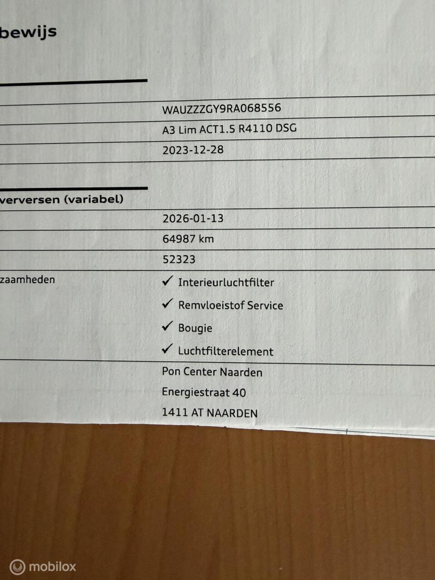 Foto van Audi A3 Limousine