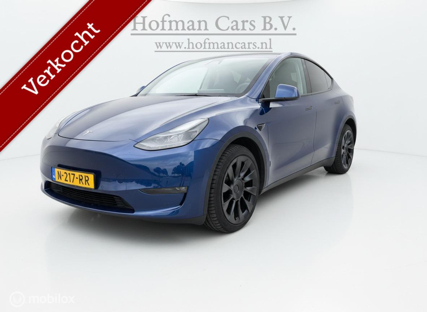 Tesla Model Y Long Range Dual Motor AWD | 351 PK | SOH 92,1% MOBA | Warmtepomp | Basic AP | INCL BTW 2021 - voorkant