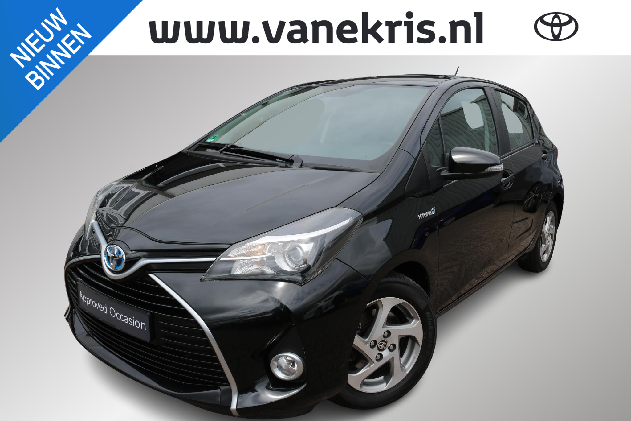 Toyota Toyota Yaris Hybrid 1.5 Hybrid Trend Bi-Tone, Trekhaak, 2016 - voorkant