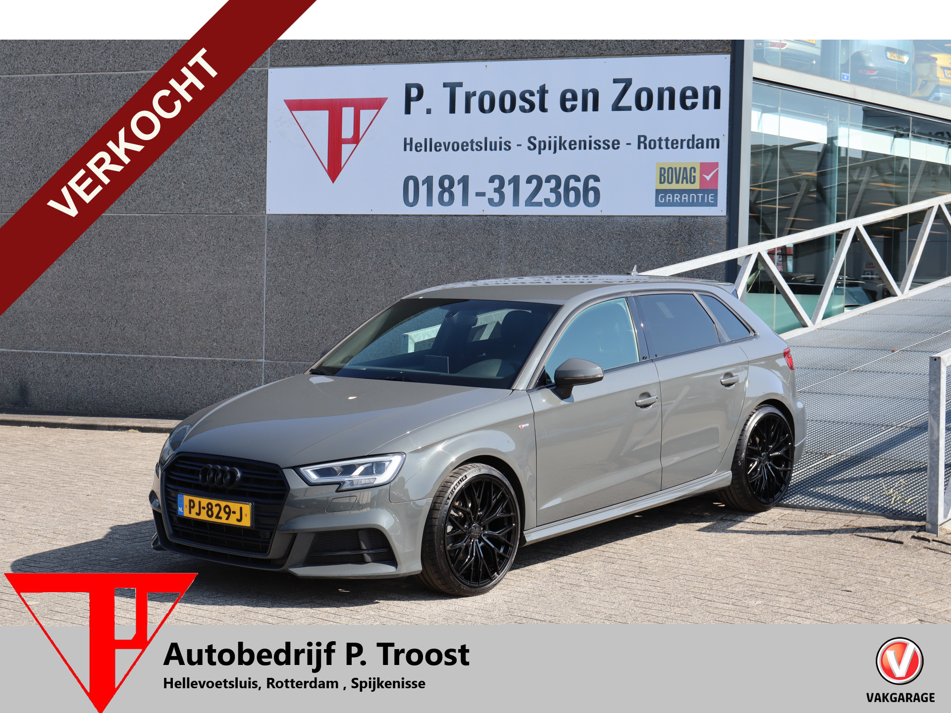 Audi A3 Sportback 1.5 TFSI CoD Automaat 3x S-Line/Nederlandse auto/Cruise control/Matrix led/Parkeersensoren rondom/Climate control/19 inch licht metaal/Navigatie/Bluetooth 2017 - voorkant