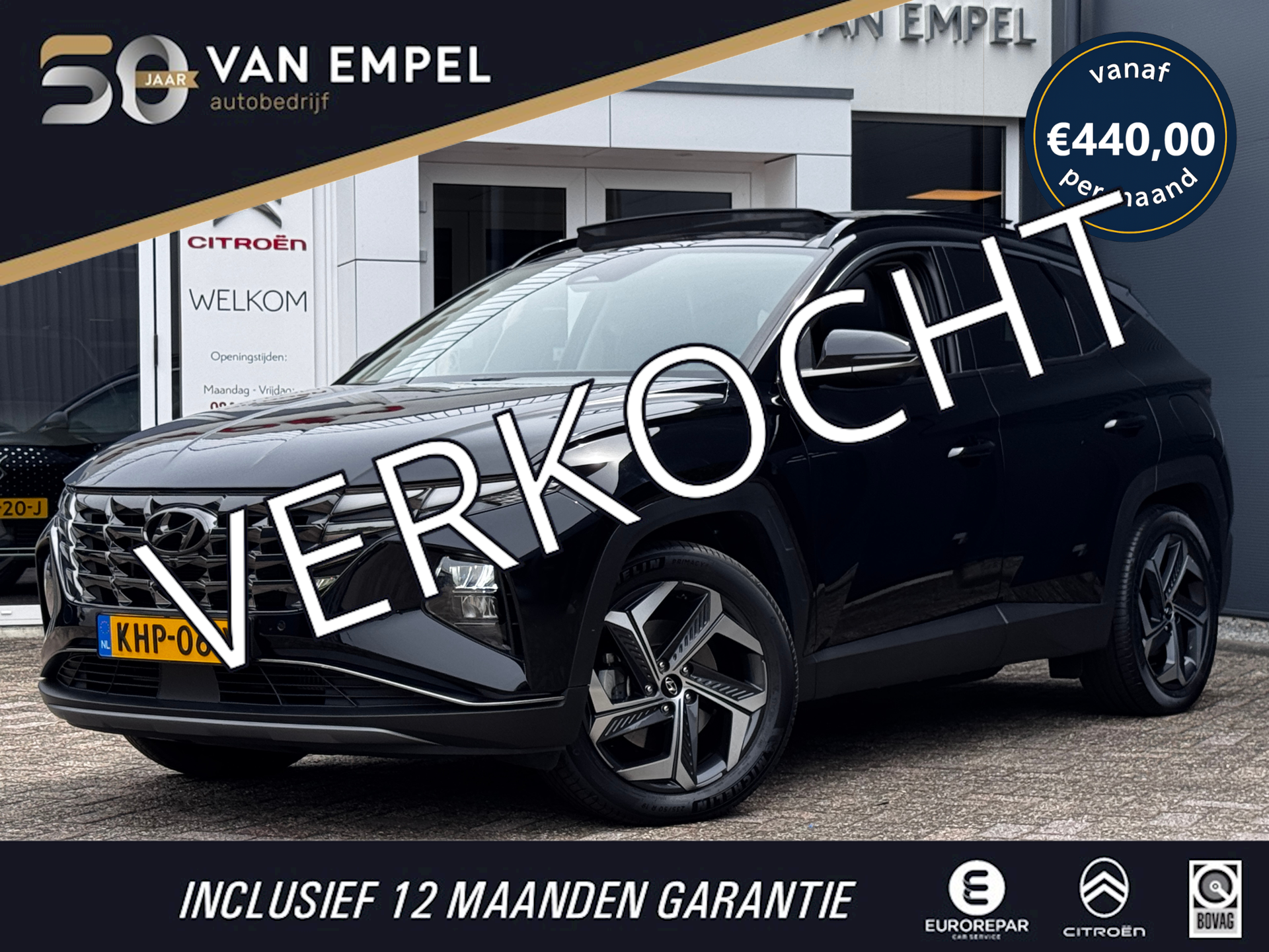 Hyundai Tucson 1.6 T-GDI PHEV Premium Sky 4WD | Panoramadak | Leder + Memory | Camera 360 | Elek. Achterklep 2022 - voorkant