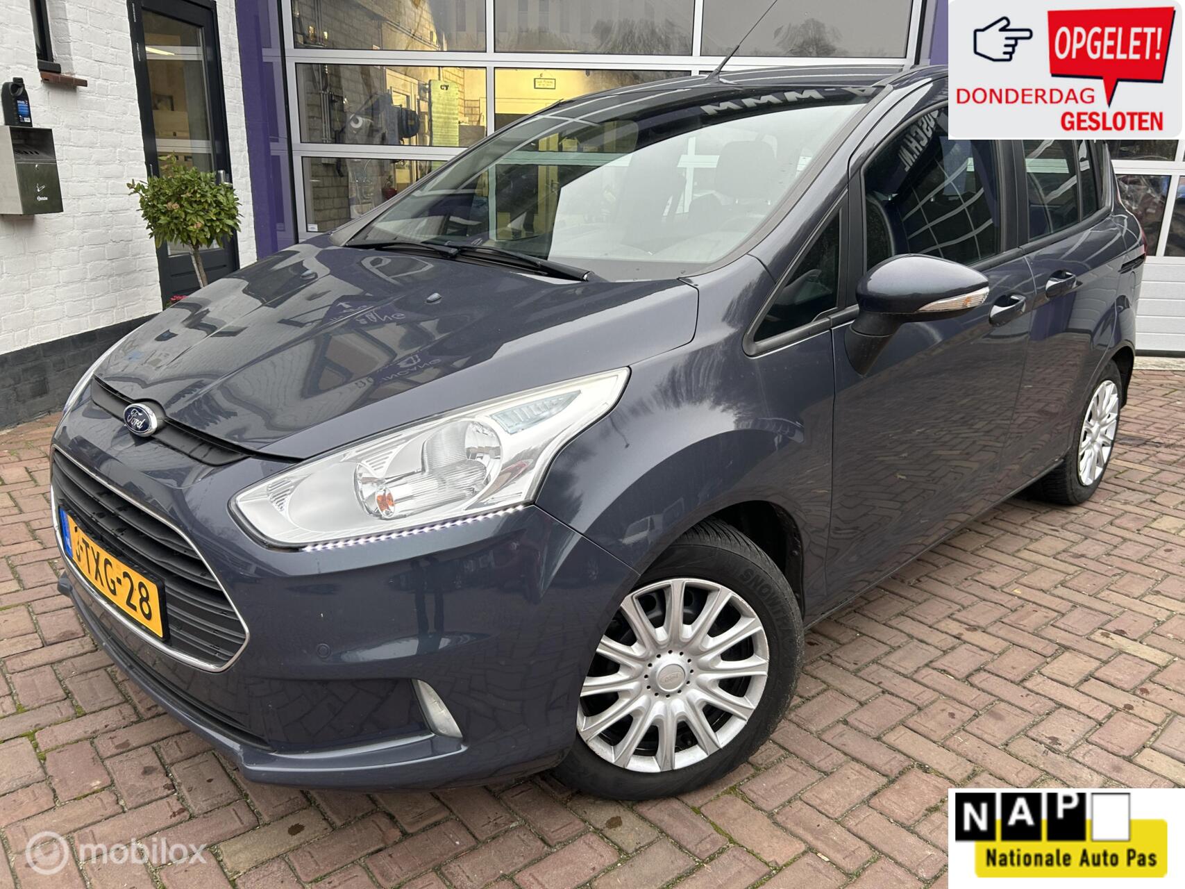 Ford B-max 1.0 EcoBoost Style * NAVIGATIE * AIRCO * TREKHAAK 2014 - voorkant
