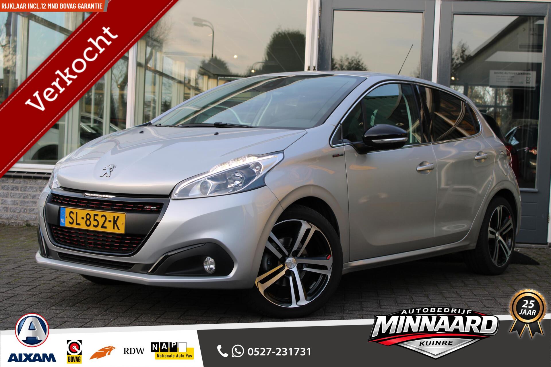 Peugeot 208 1.2 Turbo 110 Pk GT-line|Led|Carplay|Climate|Navi| 2018 - voorkant