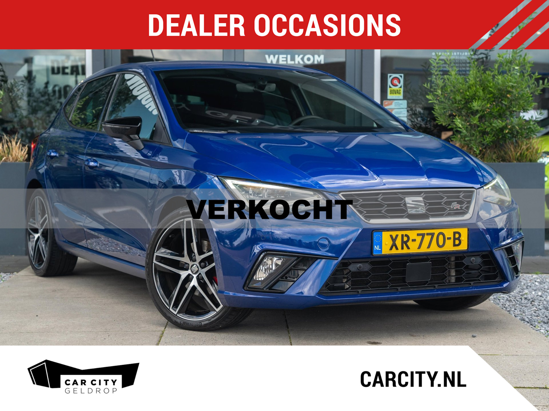 Seat Ibiza 1.5 TSI 150pk EVO FR Business Intense Beats / Keyless / 18'' Carplay 2019 - voorkant