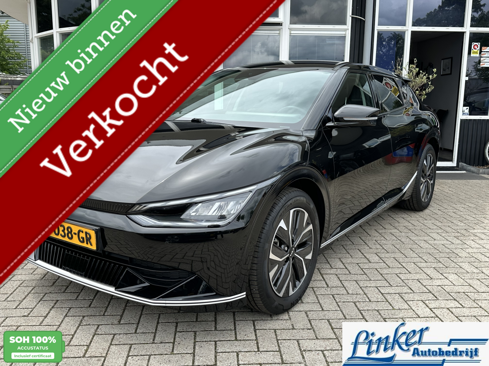 Kia Ev6 Plus 77.4 kWh - NL-AUTO SOH 100% STOELVERW NAV AIRCO 2021 - voorkant