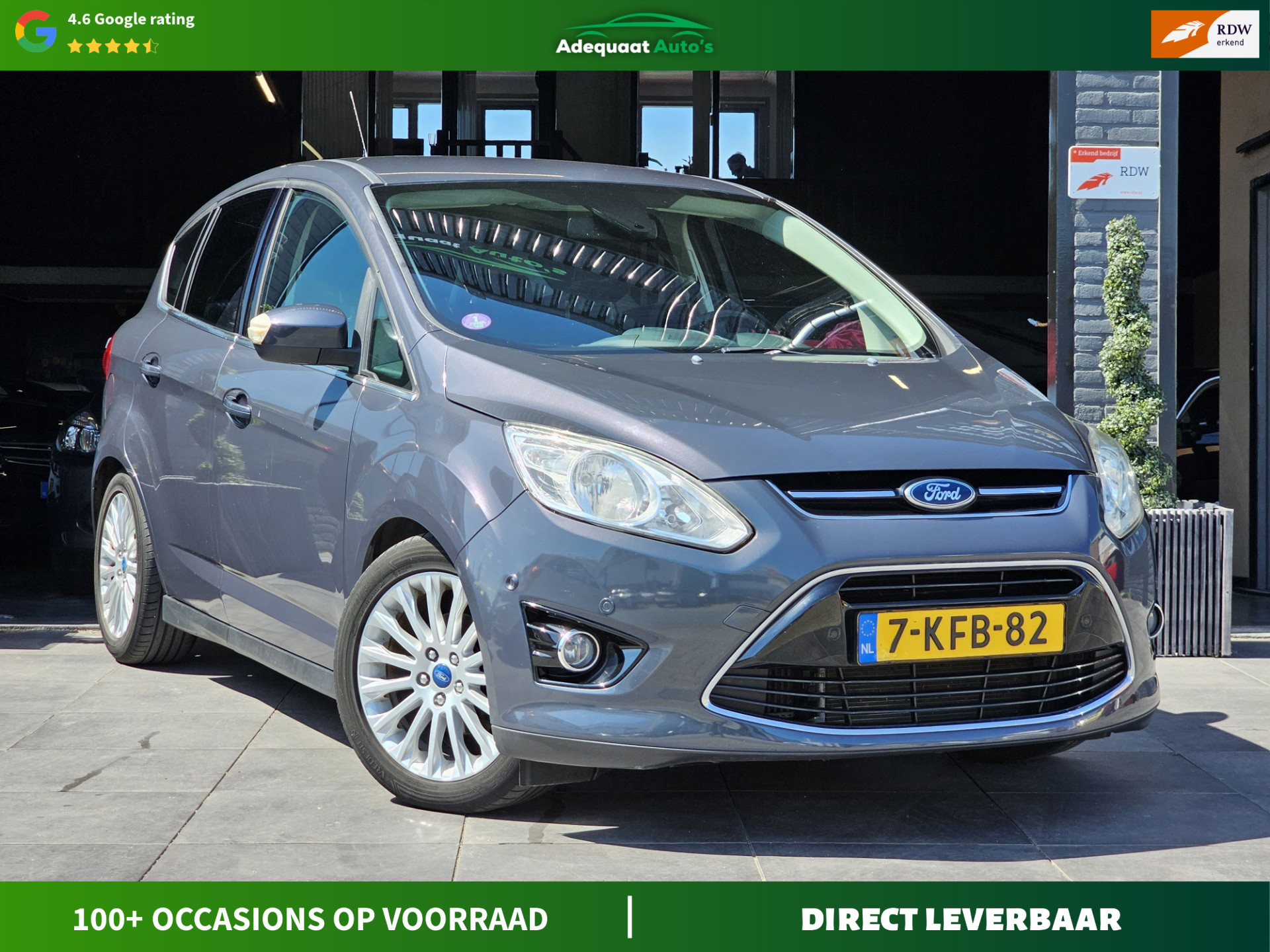 Ford C-max 1.0 Lease Titanium|APK|NAP|Airco|Trekhaak|PDC 2013 - voorkant