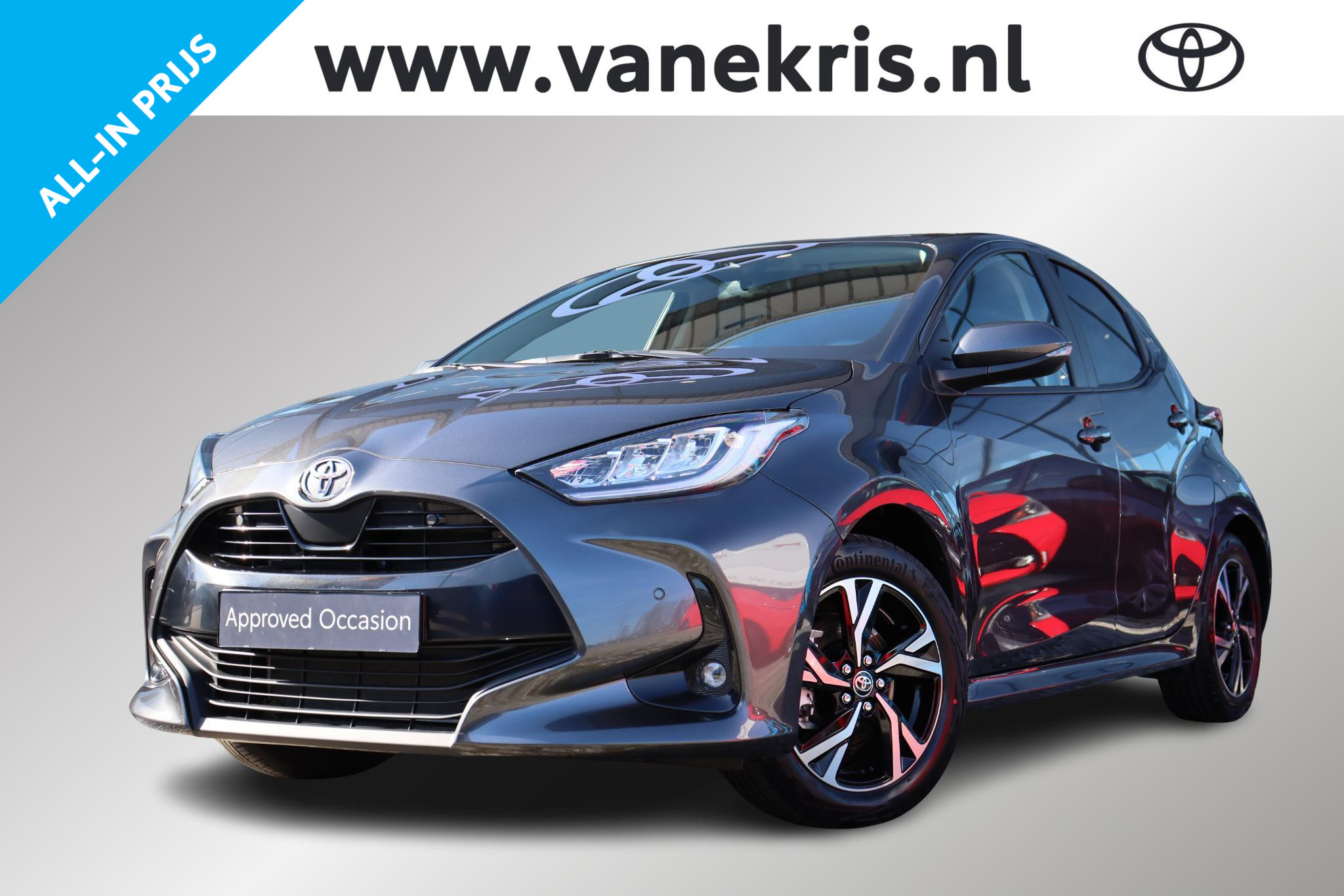 Toyota Yaris 1.5 Hybrid 115 Dynamic, Comfort Pack 2025 - voorkant