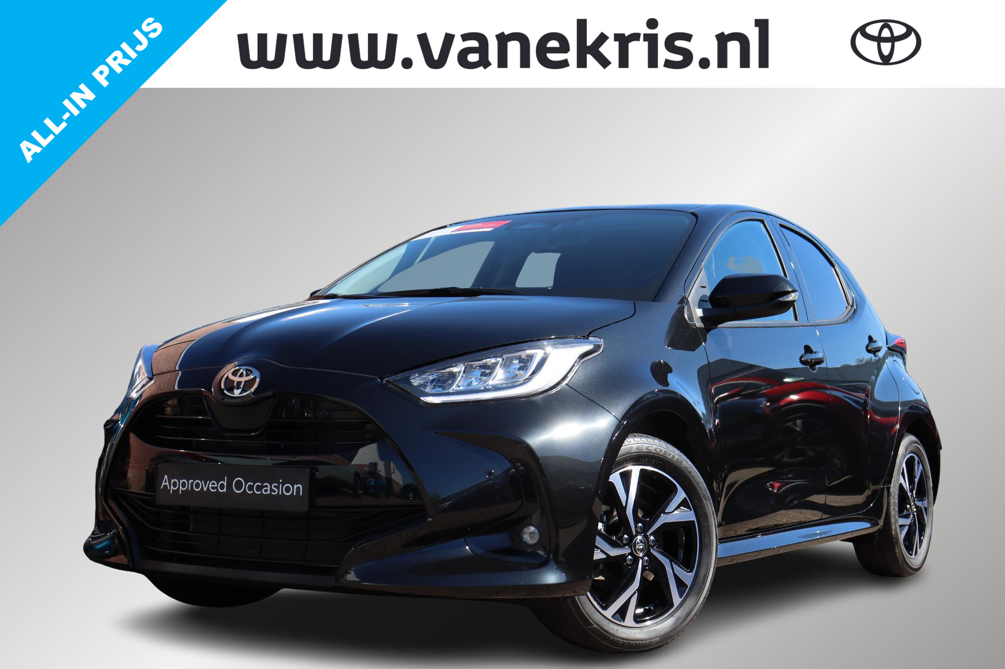 Toyota Yaris 1.5 Hybrid 115 Dynamic, Comfortpack 2025 - voorkant