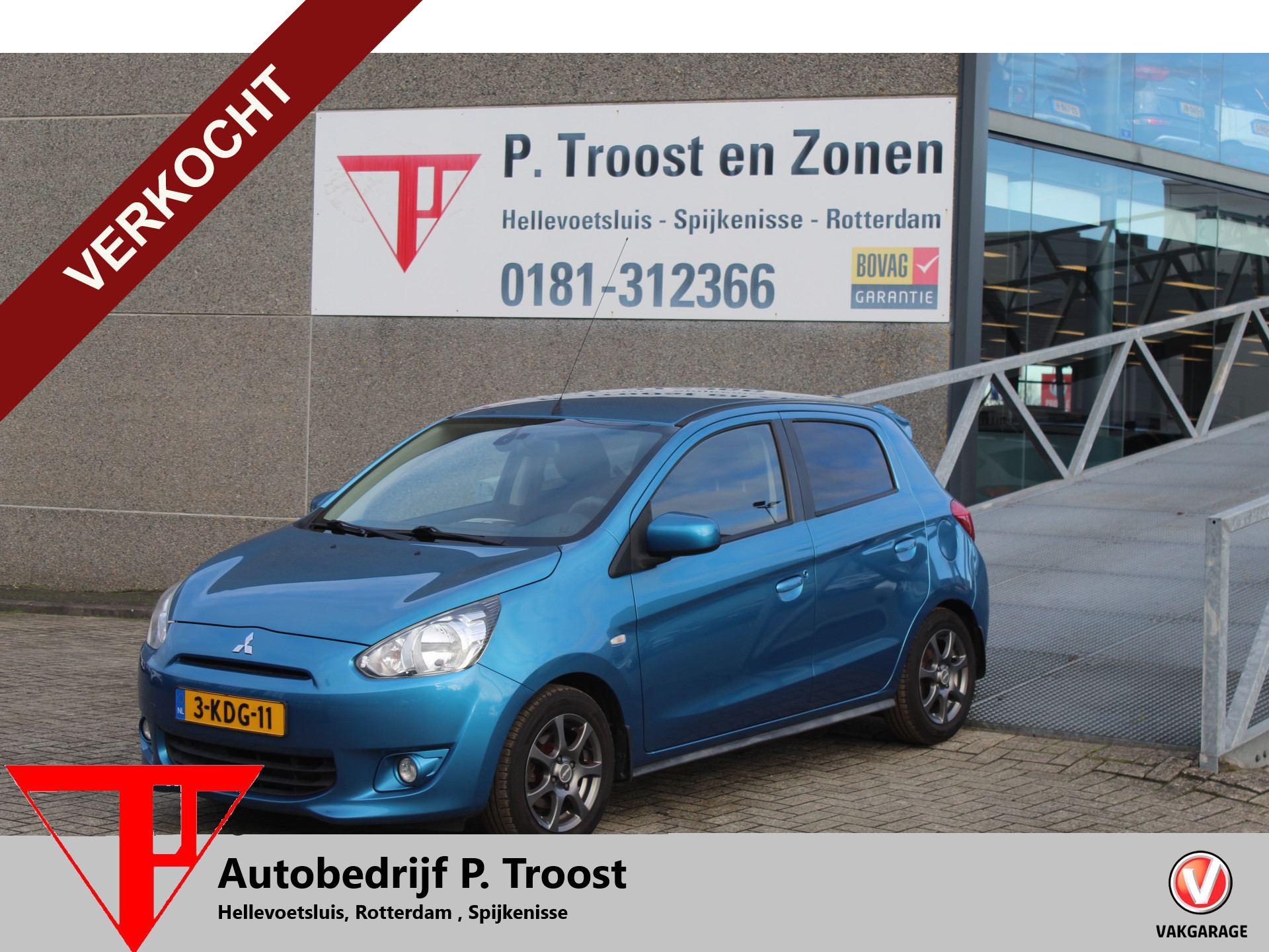 Mitsubishi Space Star 1.0 Intense Airco/Climatronic/Start Stop Knop/Centrale vergrendeling/Elektrische ramen 2013 - voorkant