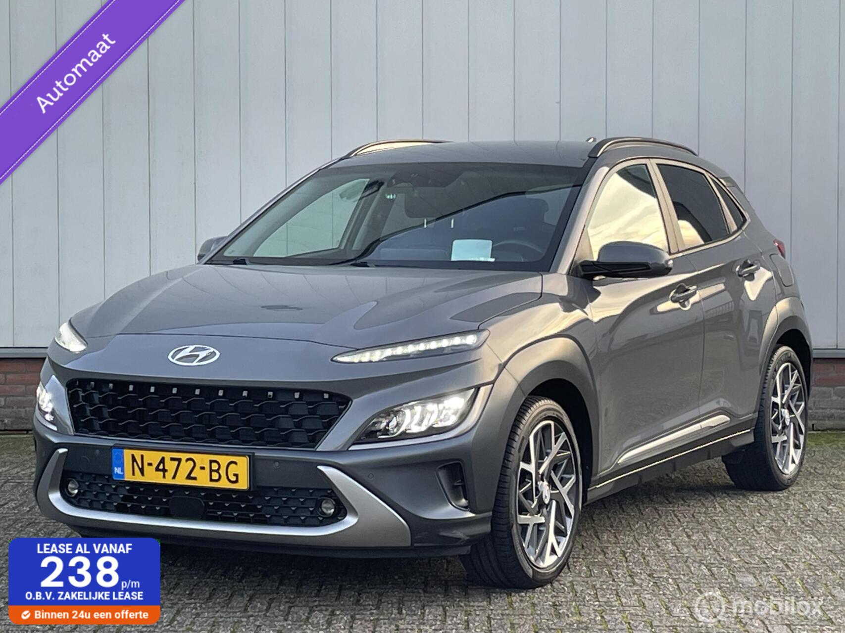 Hyundai Kona 1.6 GDI HEV Premium Full Options – 2021 Facelift – Dealeronderhouden – Incl. BTW 2021 - voorkant