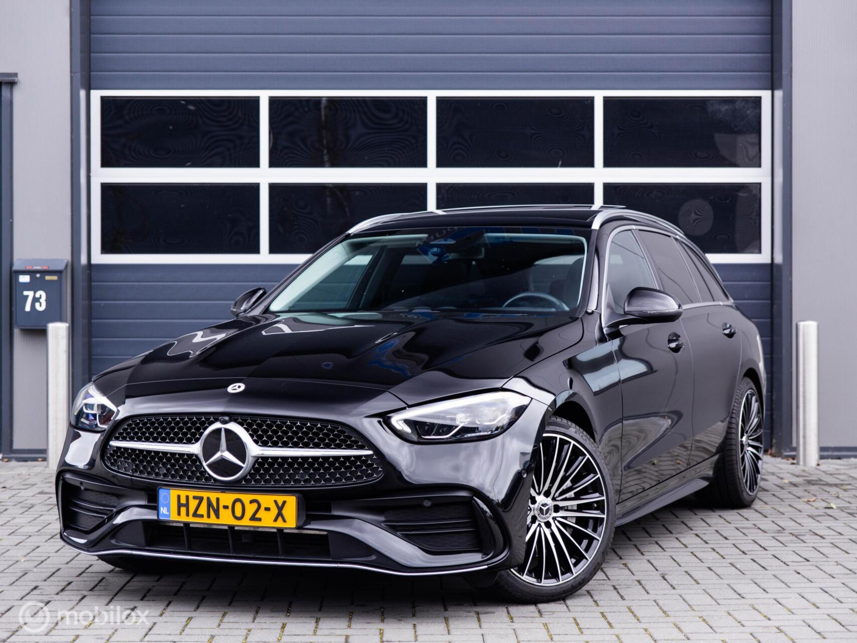 Mercedes-Benz C 220 D 220d AMG Line Pano/Sfeerverlichting 2022 - voorkant