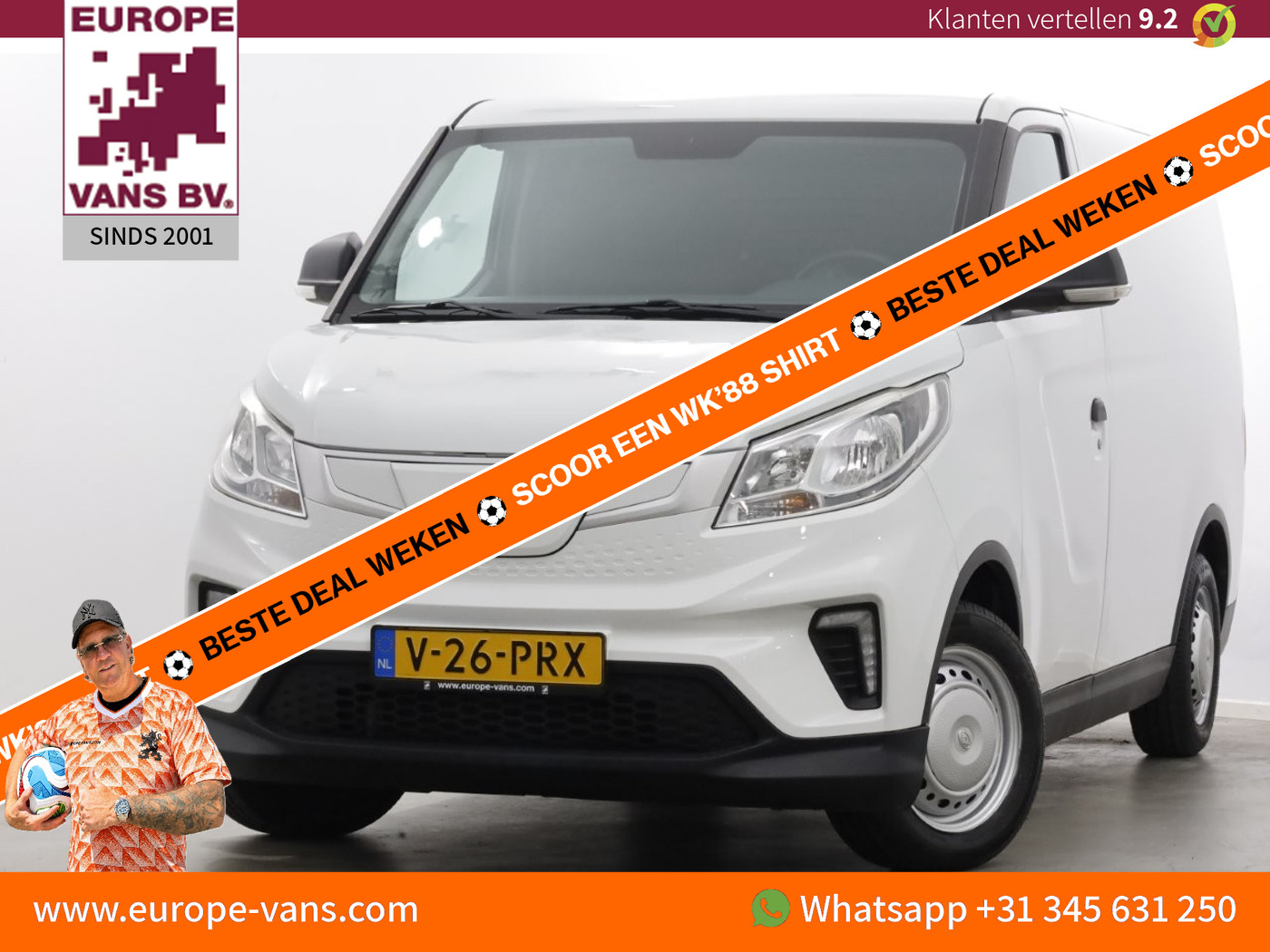 Maxus Maxus E-deliver 3 SWB L1H1 50 kWh WLTP Range 238km 100% Elektrisch 08-2023 2023 - voorkant