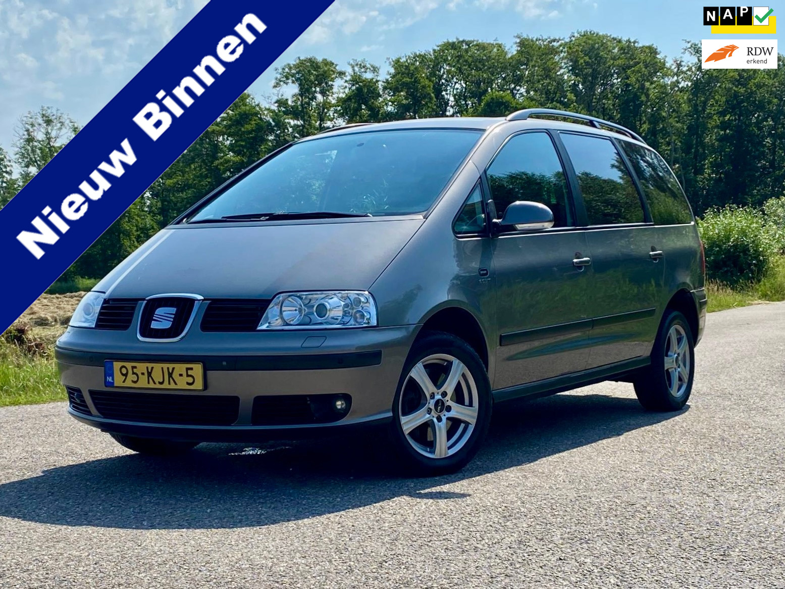 Seat Alhambra 1.8-20VT Elegance 7PS Airco NAP Cruise control Goed Onderhouden 2009 - voorkant