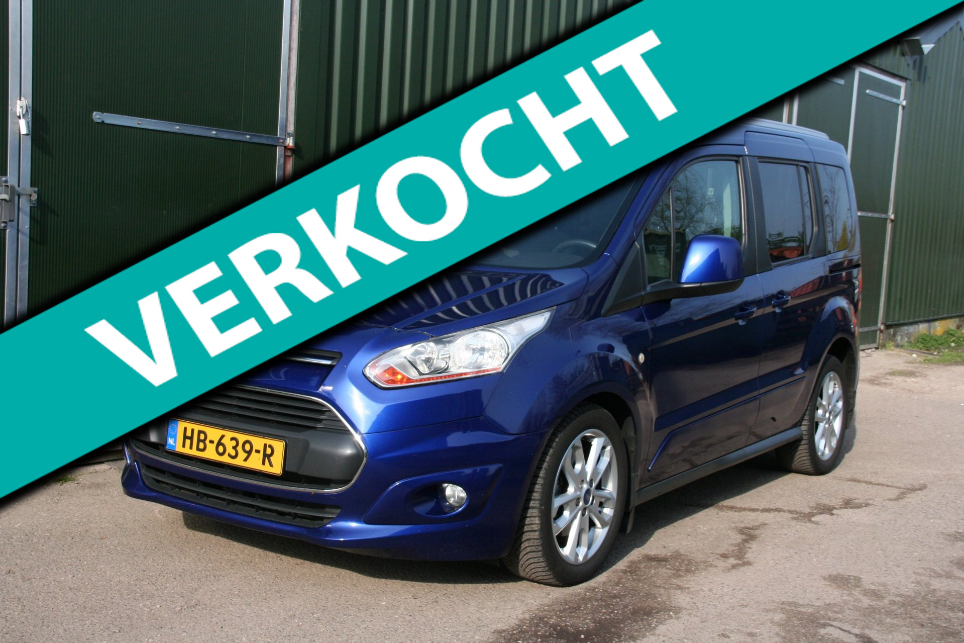 Ford Tourneo Connect Compact 1.0 Titanium, GLAZEN PANORAMADAK, AIRCO, TREKHAAK 2015 - voorkant