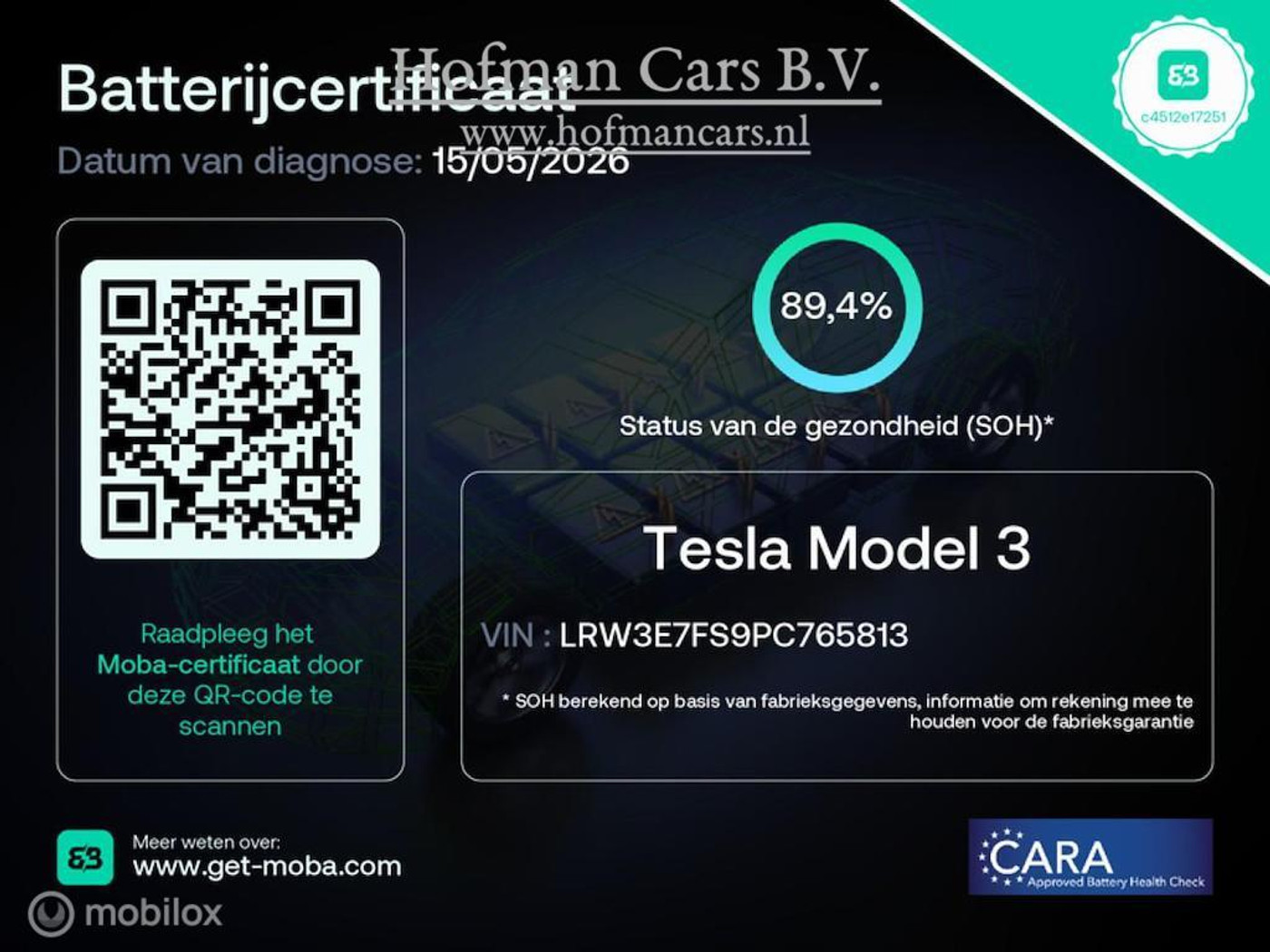 Foto van Tesla Model 3