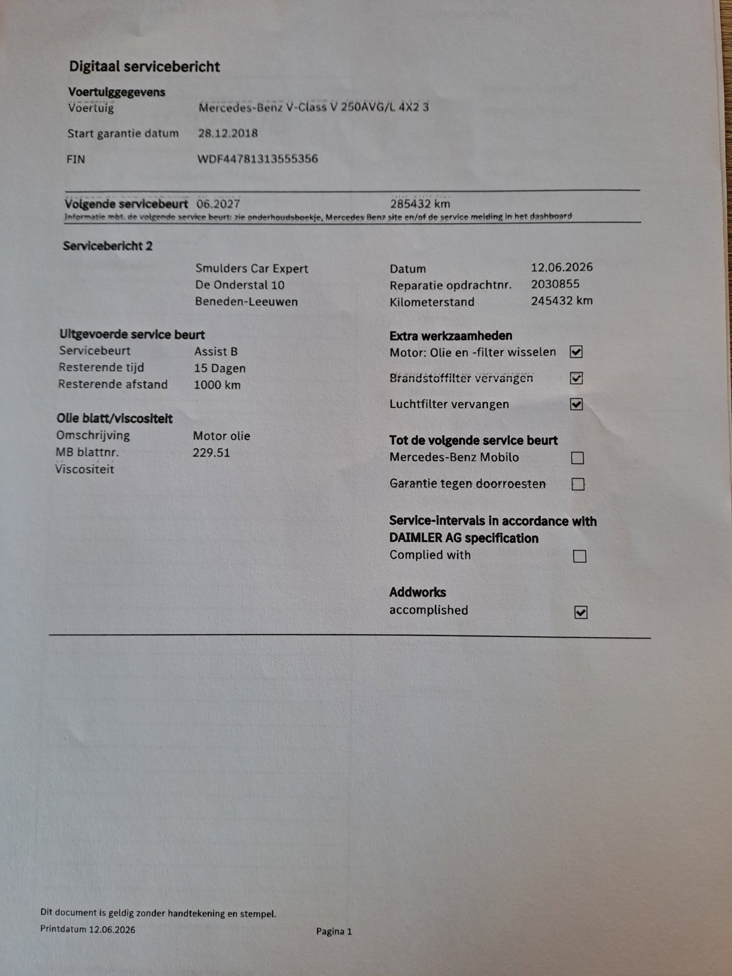 Foto van Mercedes-Benz V-klasse