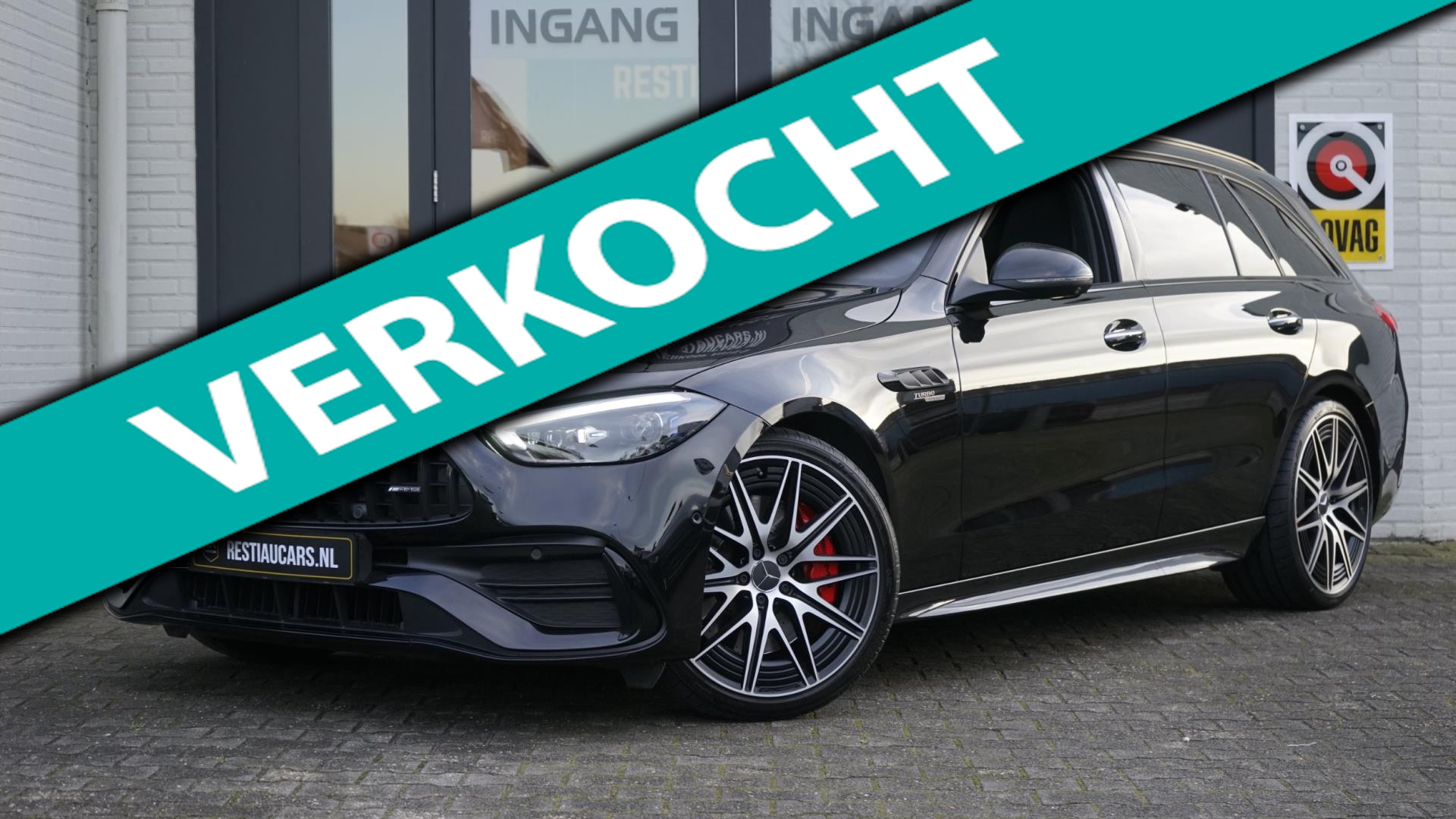 Mercedes-Benz AMG C 43 4matic+ AMG 4MATIC 43 PERFORMANCE-360 CAMERA-ACC-AMBIANCE-BURMESTER-CARBON-DIGITAL LIGHT-HUD-PANO-NIGHT-WINTER-Etc 2023 - voorkant