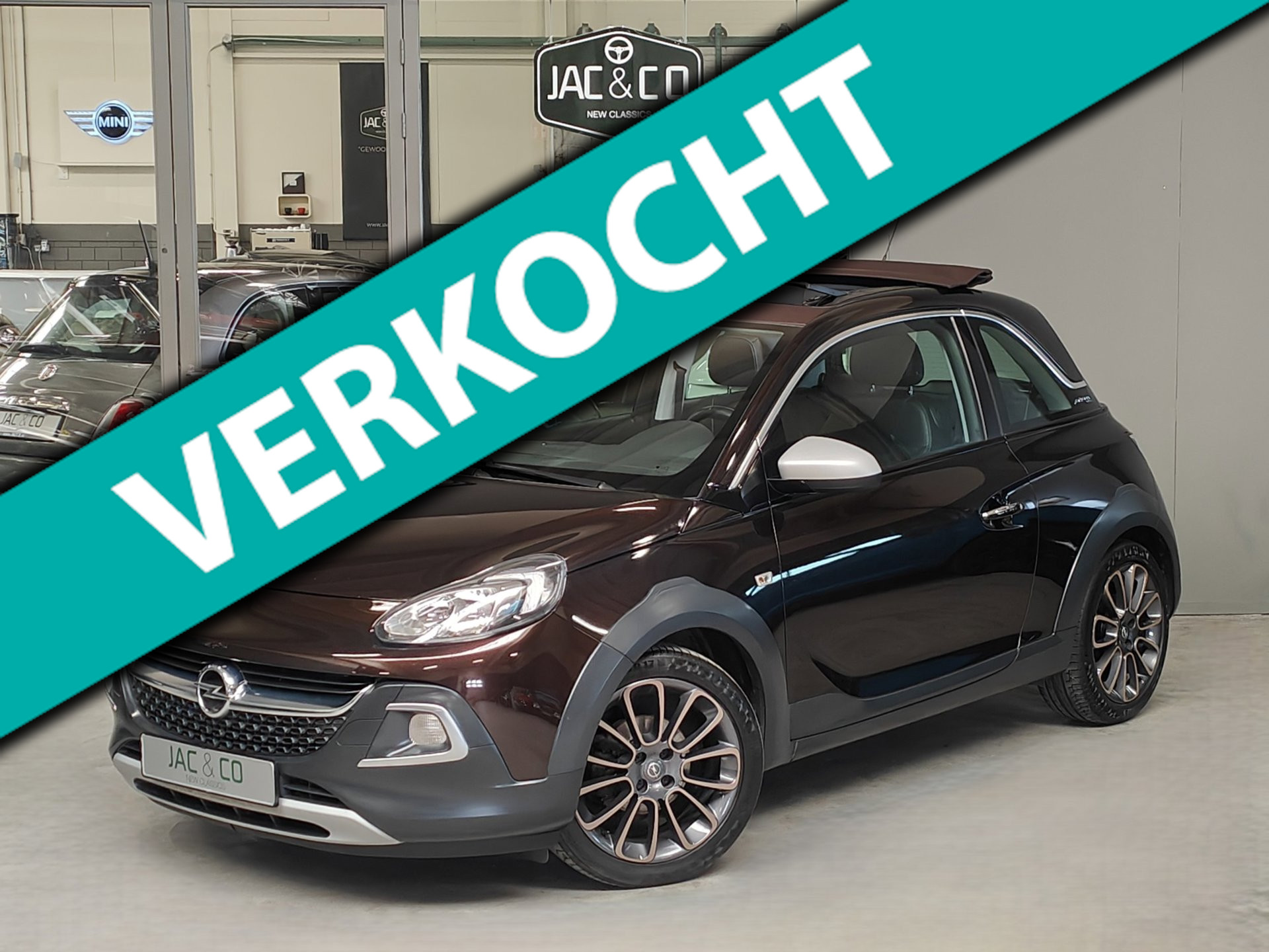 Opel Adam 1.0T Rocks - Navi- Cabrio - Stoelverw. 2014 - voorkant