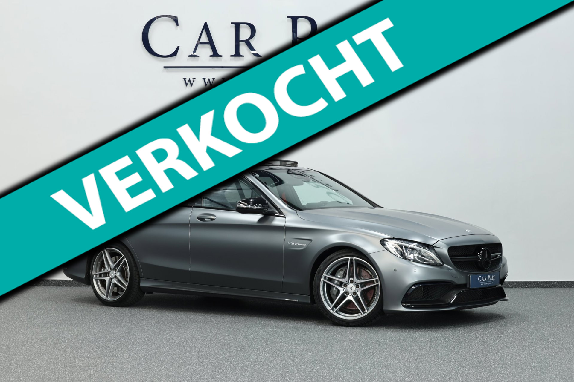 Mercedes-Benz C-klasse AMG 63 MATT/CARBON/KUIPSTOELEN/SFEER/PANO/HALF LEDER+ALCANTARA+S.VERWARMING/19" LMV/CAM/ACC/12 MDN GARANTIE 2016 - voorkant