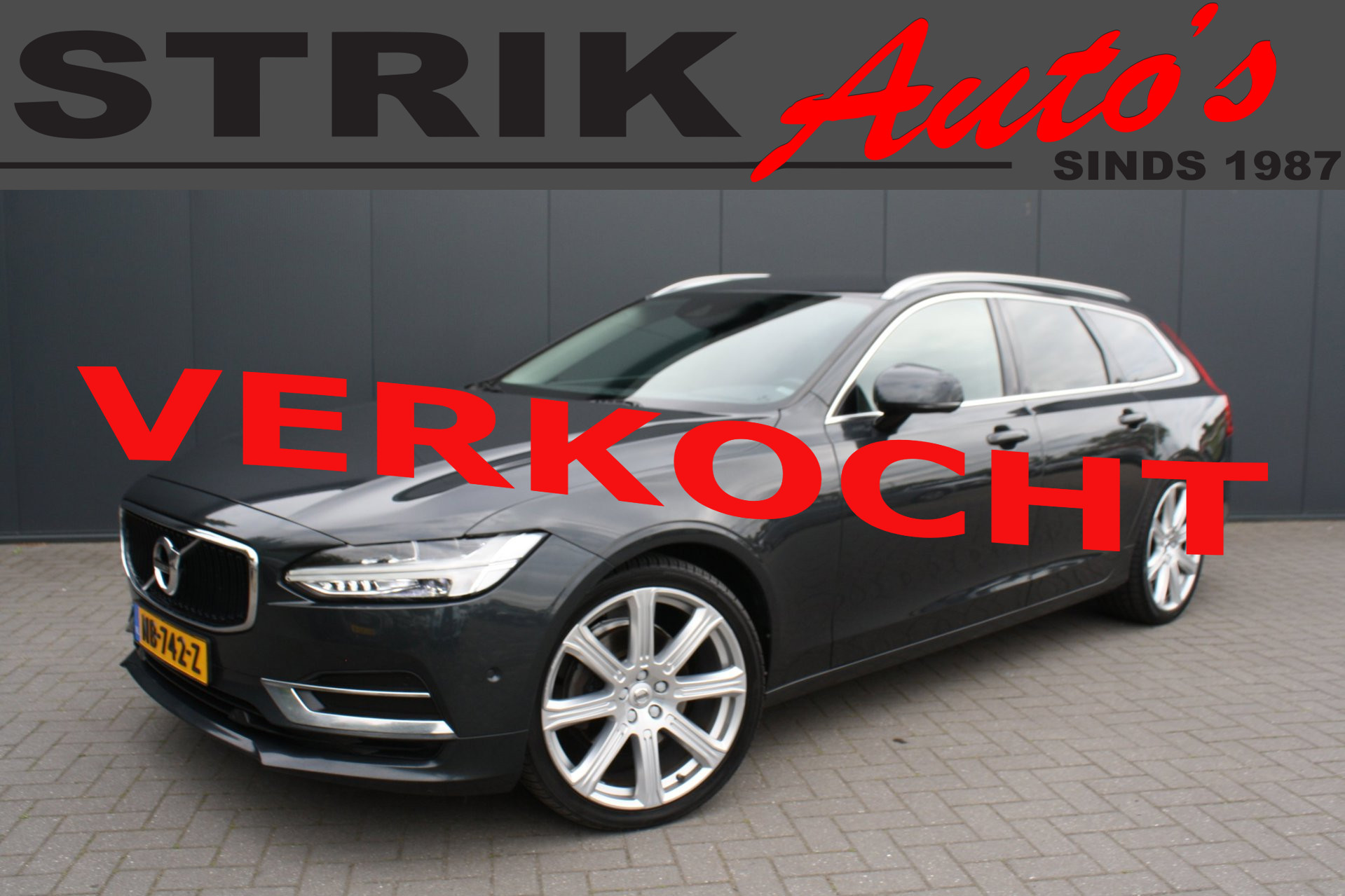 Volvo V90 2.0 D4 EURO 6 Momentum - LEDER- NAVIGATIE - CAMERA - TREKHAAK 2017 - voorkant
