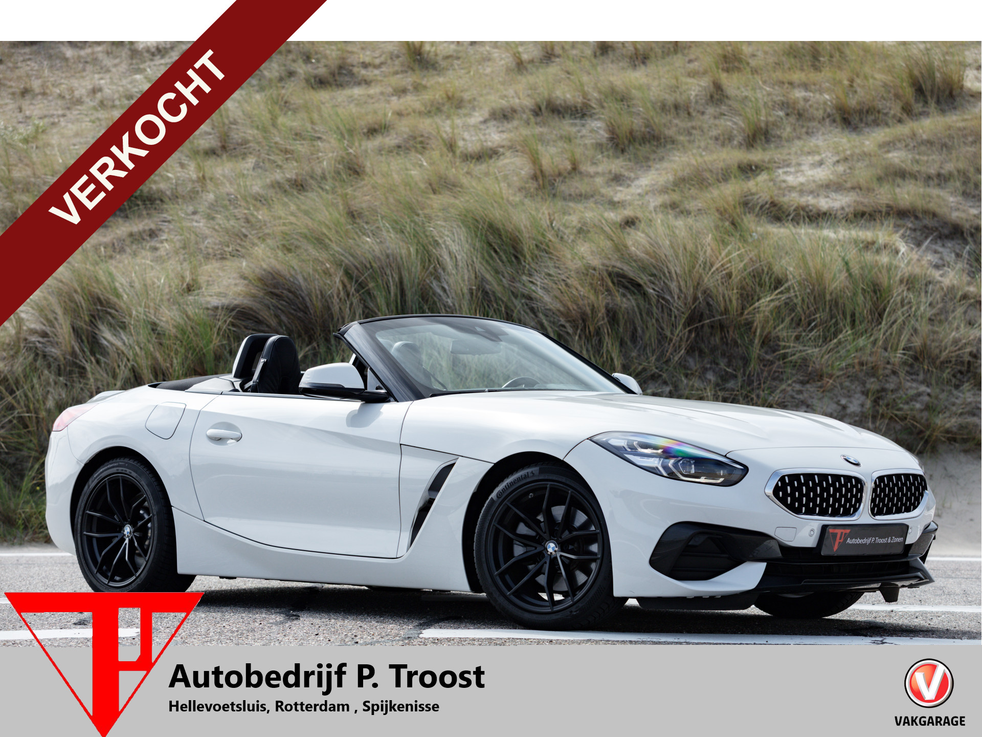 BMW Z4 Sdrive20i sDrive20i M-Sport interieur Kuipstoelen/Navigatie/Virtuele cockpit/Adaptive cruise control/Apple carplay/DAB+/Sfeerverlichting/Lederen bekleding/Stoelverwarming/Stuurverwarming/Parkeersensoren rondom/Draadloos telefoonladen/18 Inch 2021 - voorkant