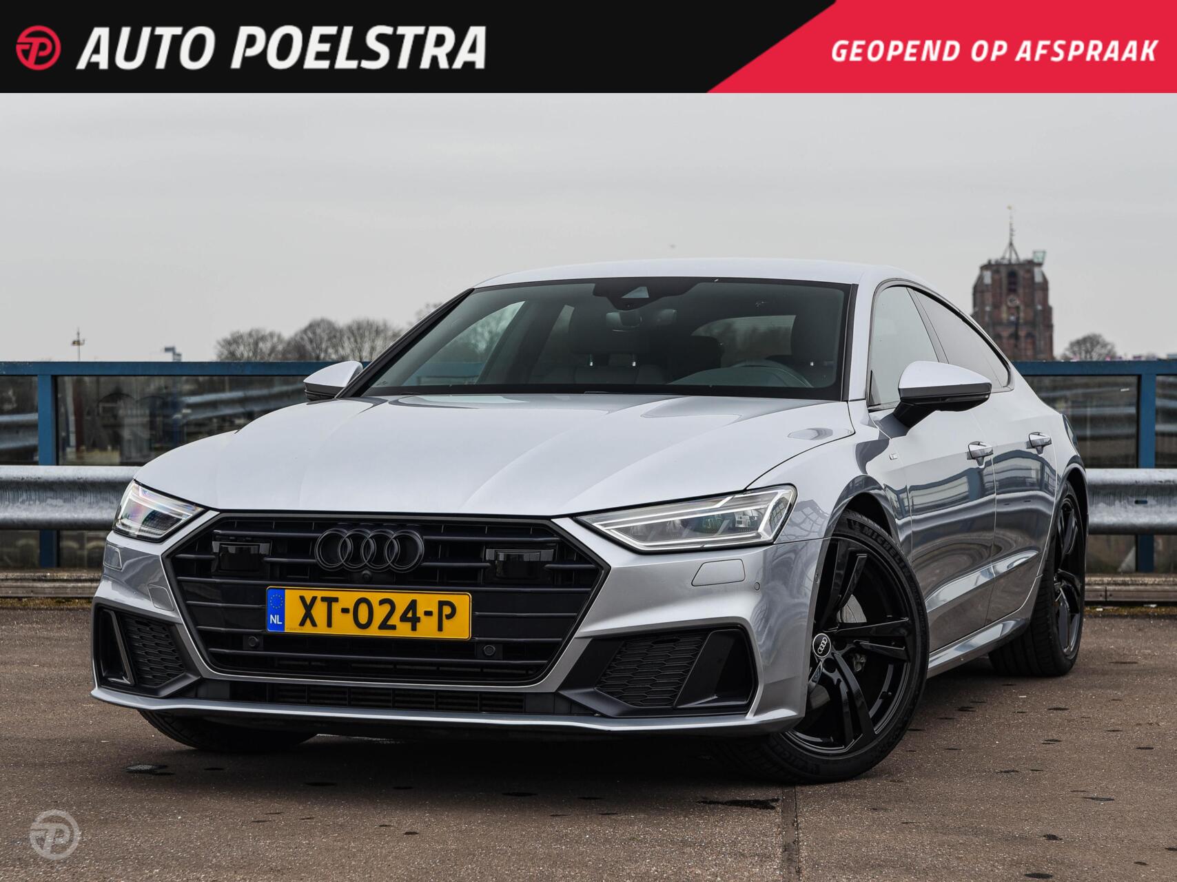 Audi A7 Sportback 45 TFSI 245 PK S-Line ACC B&O Leder LED 360 Camera Keyless Apple CarPlay Android Auto Navigatie Stoelverwarming 20" 2019 - voorkant
