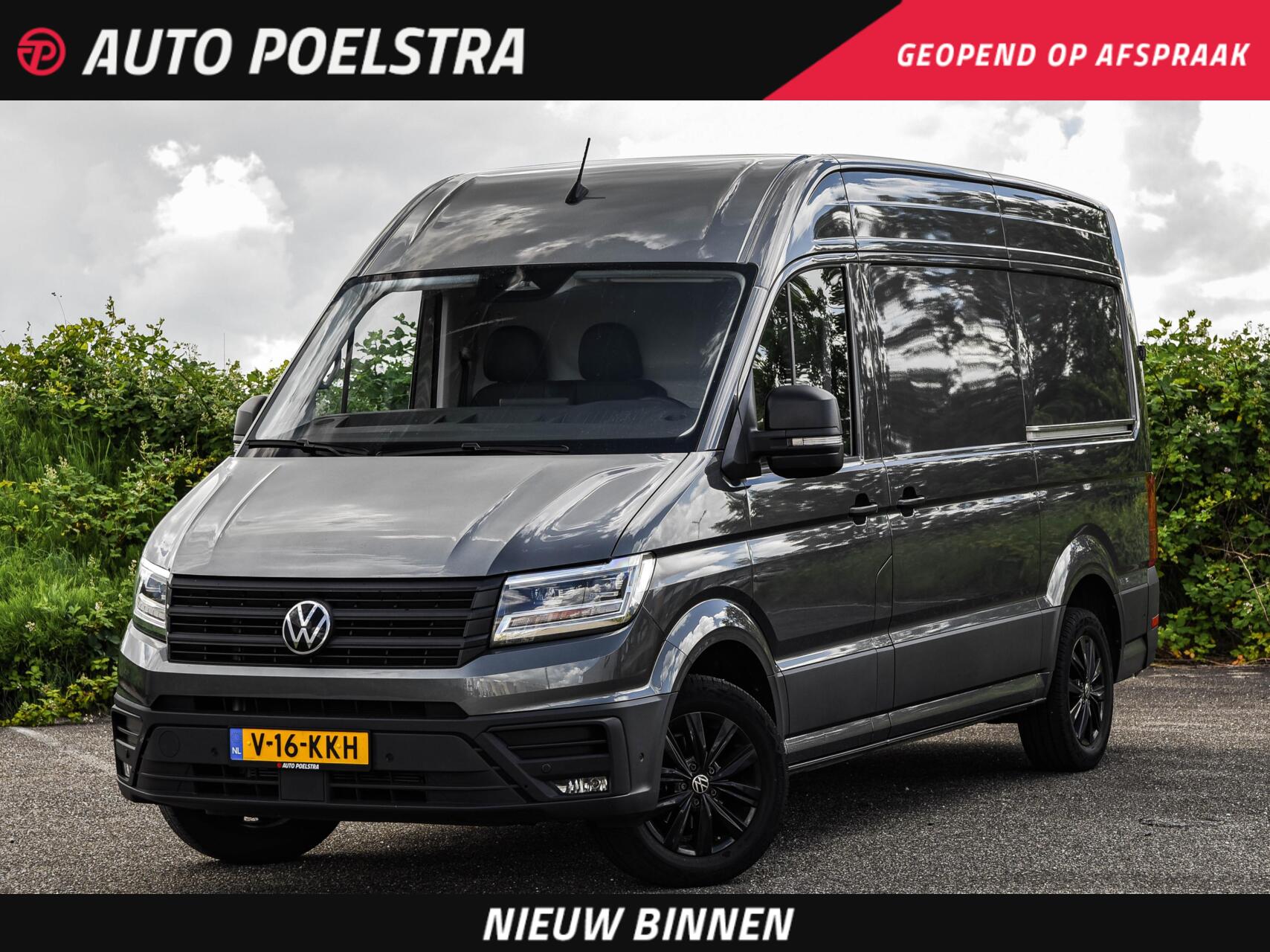 Volkswagen Crafter 2.0 TDI 177 PK DSG L3H3 Exclusive Facelift LED ACC 2x Schuifdeur Leder Navigatie Trekhaak Camera ergoActive Stoel 3-Zits BPM-VRIJ! excl. BTW 2024 - voorkant