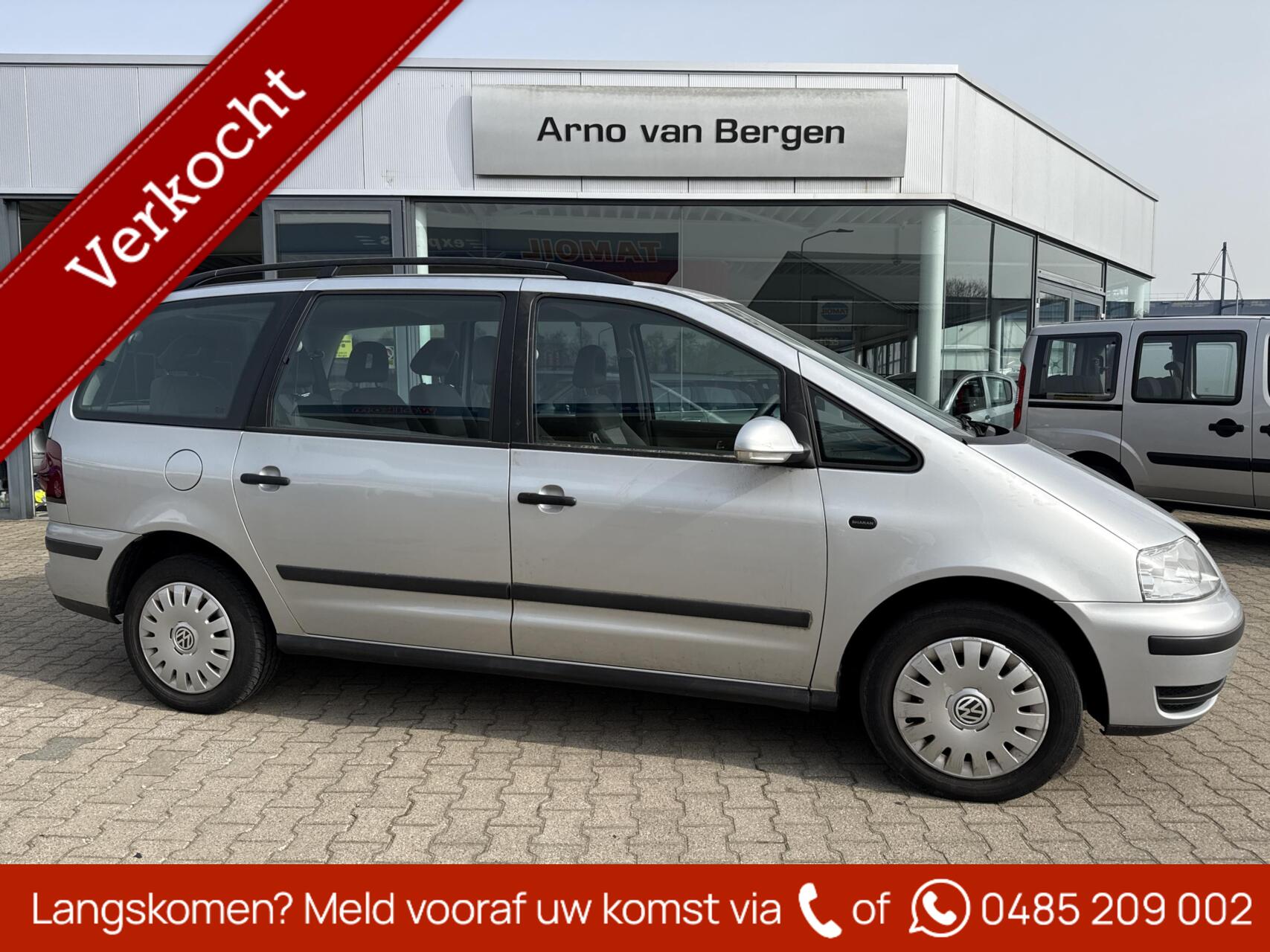 Volkswagen Sharan 2.0 Trendline, 7 persoons, climatronic, cruisecontrol, trekhaak, isofix. 2008 - voorkant