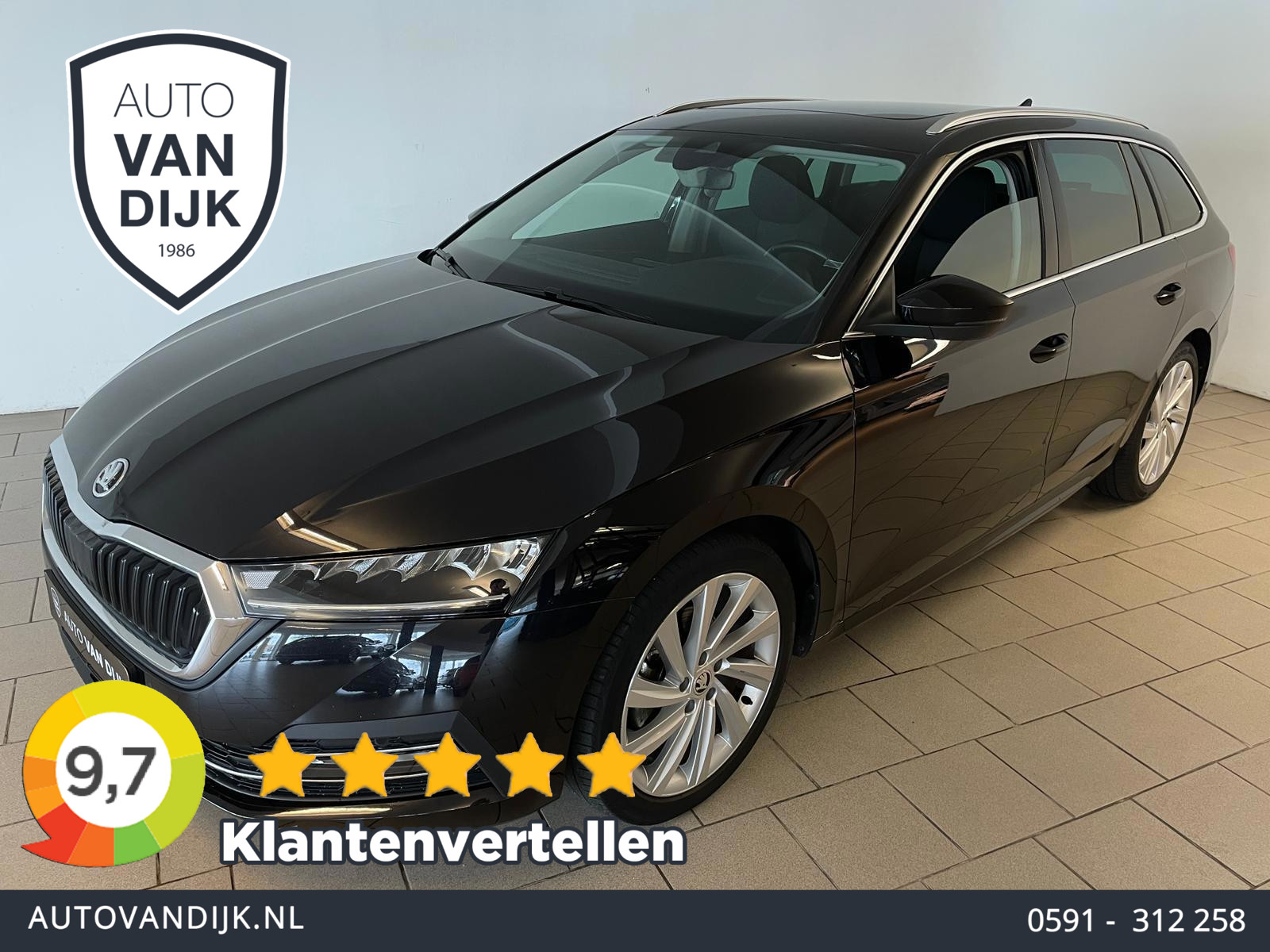 Skoda Octavia 1.0 e-TSI Business Edition AUTOMAAT PANO NAVI CRUISEL BLUETOOTH ELEK RAMEN CENT VERG VELGEN NETTE AUTO 2021 - voorkant