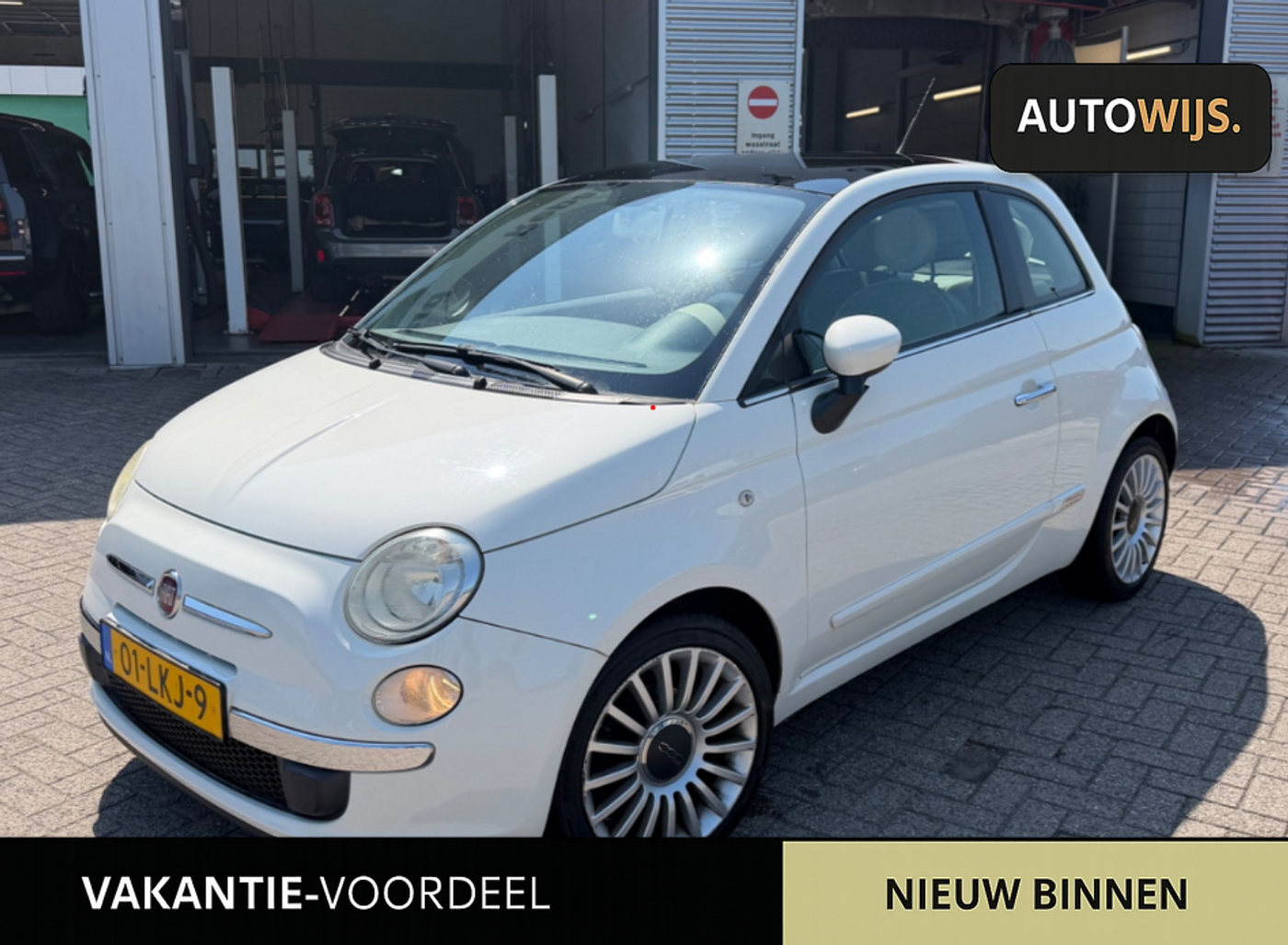 Fiat Fiat 500 1.2 Lounge|AUT|CARPLAY|NL AUTO|PANO|LM-VELG|APK 2-2027 2010 - voorkant